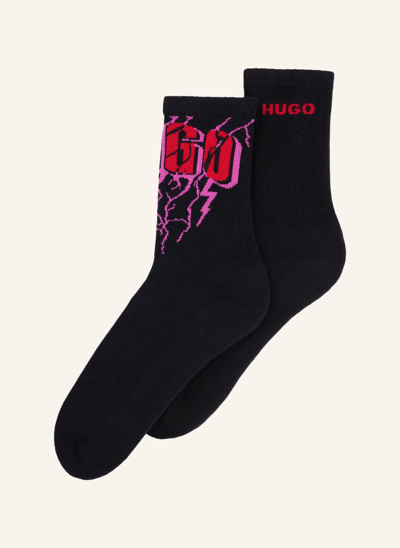 HUGO Socke 2P QS RIB ROCK CC W, Farbe: SCHWARZ (Bild 1)