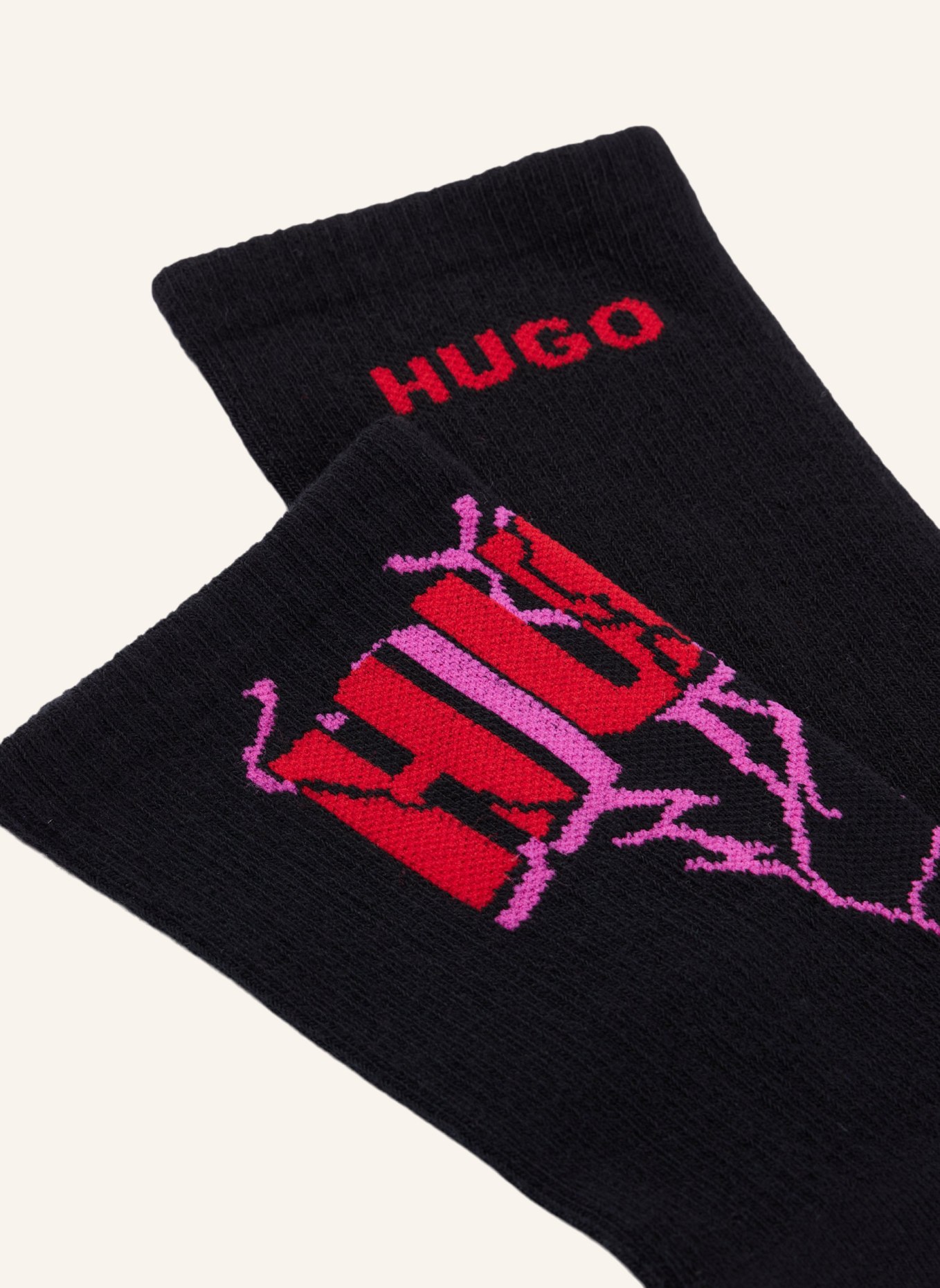 HUGO Socke 2P QS RIB ROCK CC W, Farbe: SCHWARZ (Bild 2)