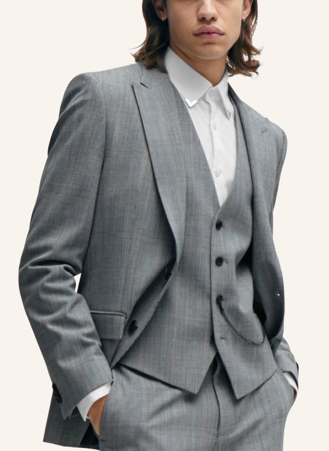HUGO Business Anzug ARTI/HESTEN241V1X Extra-Slim Fit, Farbe: GRAU (Bild 5)