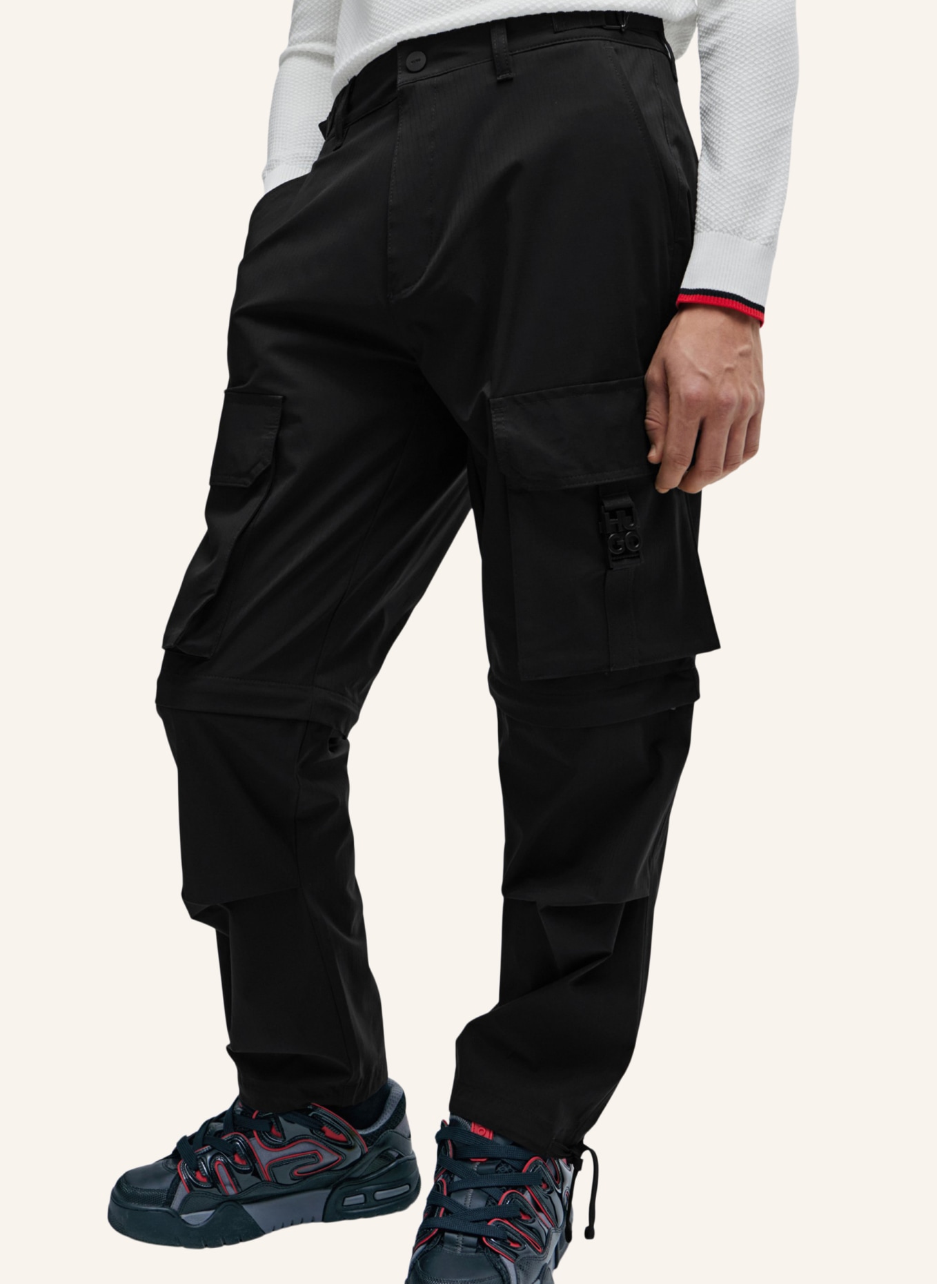 HUGO Casual Hose GERMO241 Regular Fit, Farbe: SCHWARZ (Bild 4)