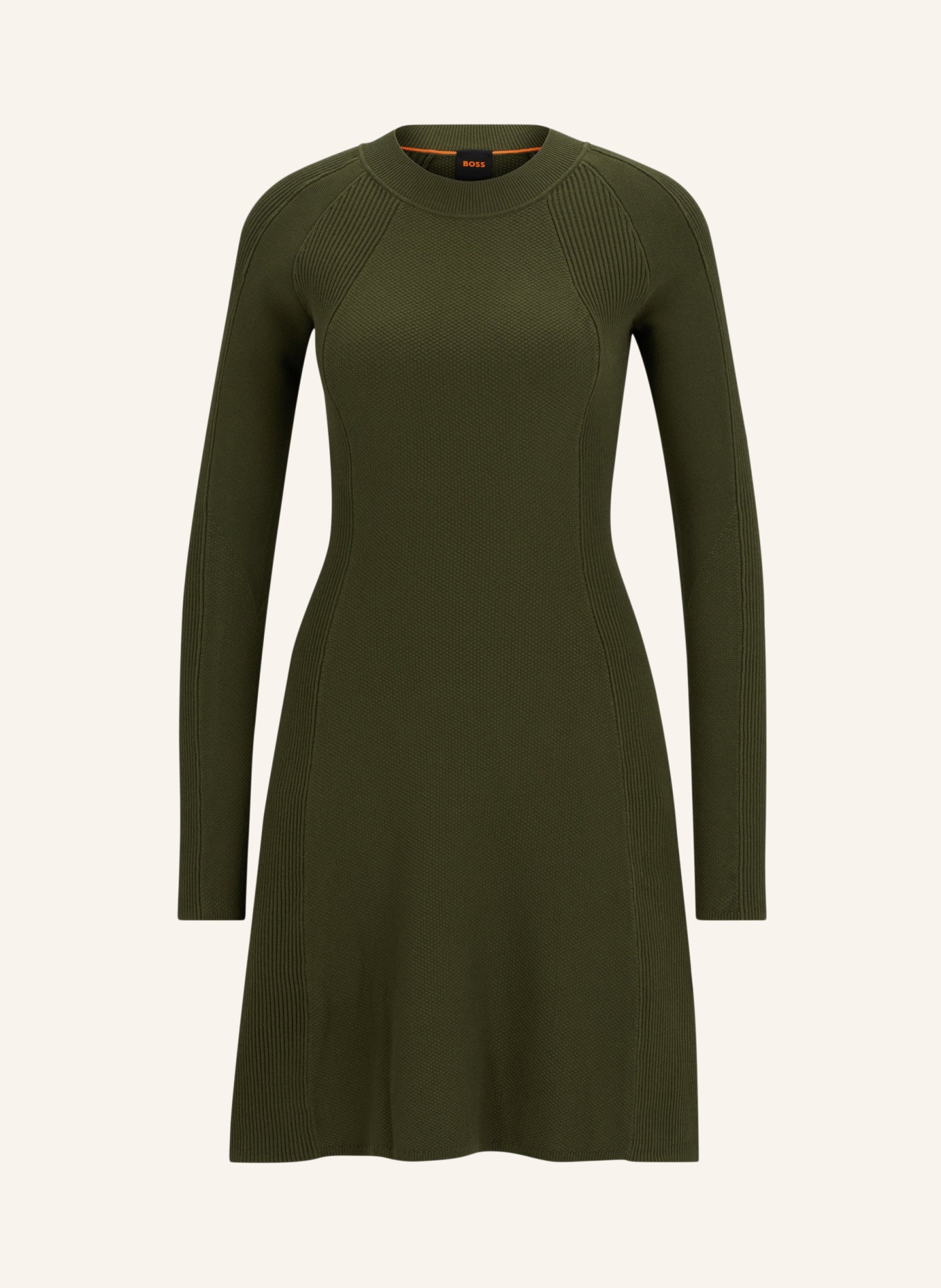 BOSS Gestricktes Kleid C_FIRO Slim Fit, Farbe: DUNKELGRÜN (Bild 1)
