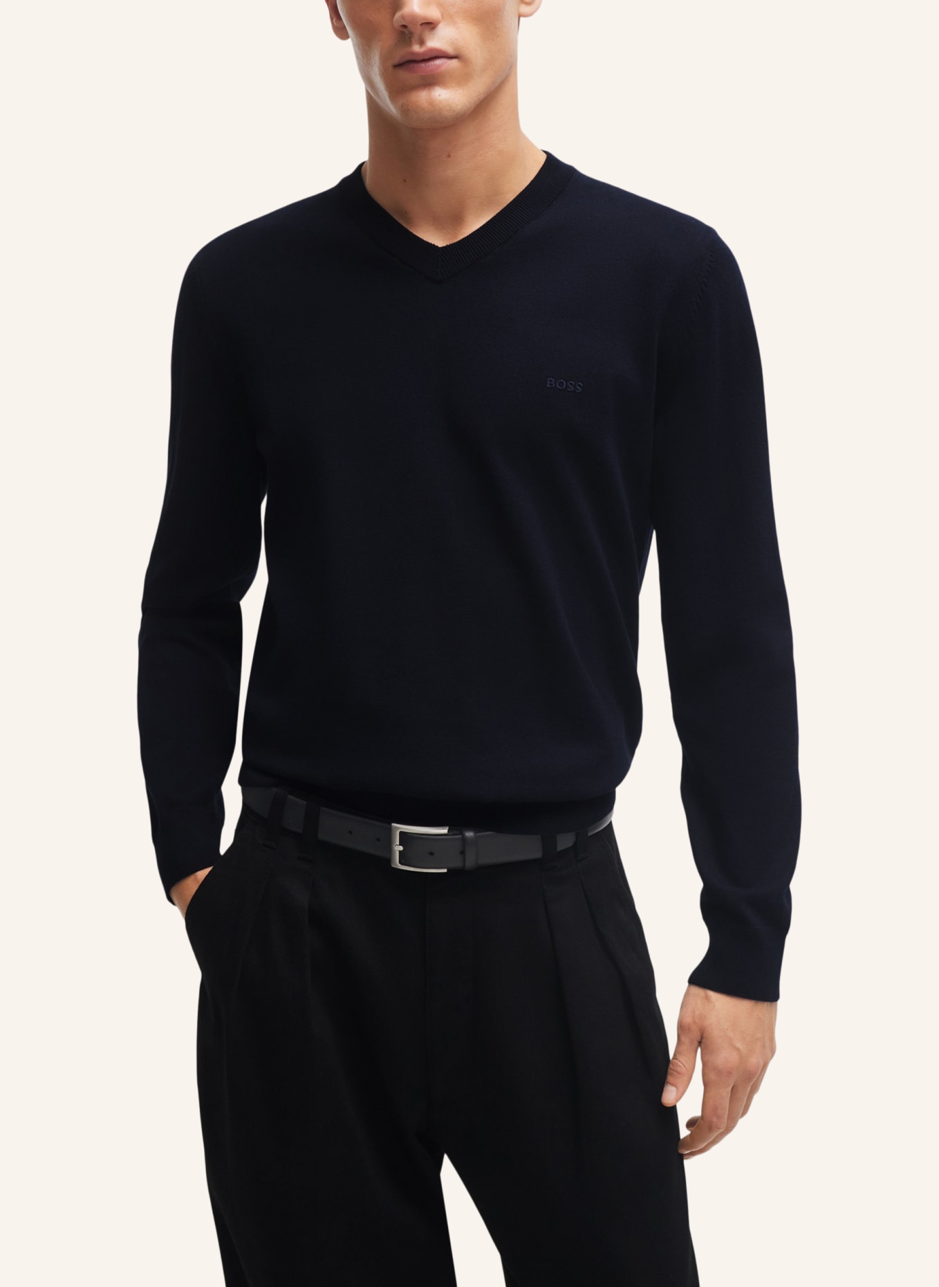 BOSS Pullover PACELLO-L Regular Fit, Farbe: DUNKELBLAU (Bild 4)
