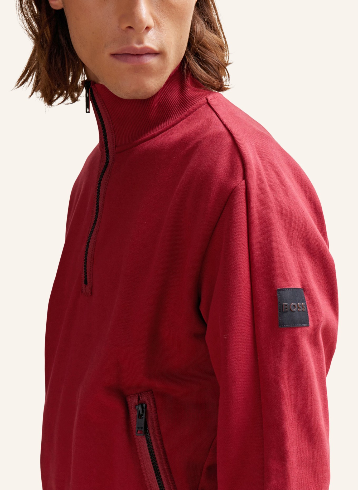 BOSS Sweatshirt ZECOMPANY Regular Fit, Farbe: ROT (Bild 3)