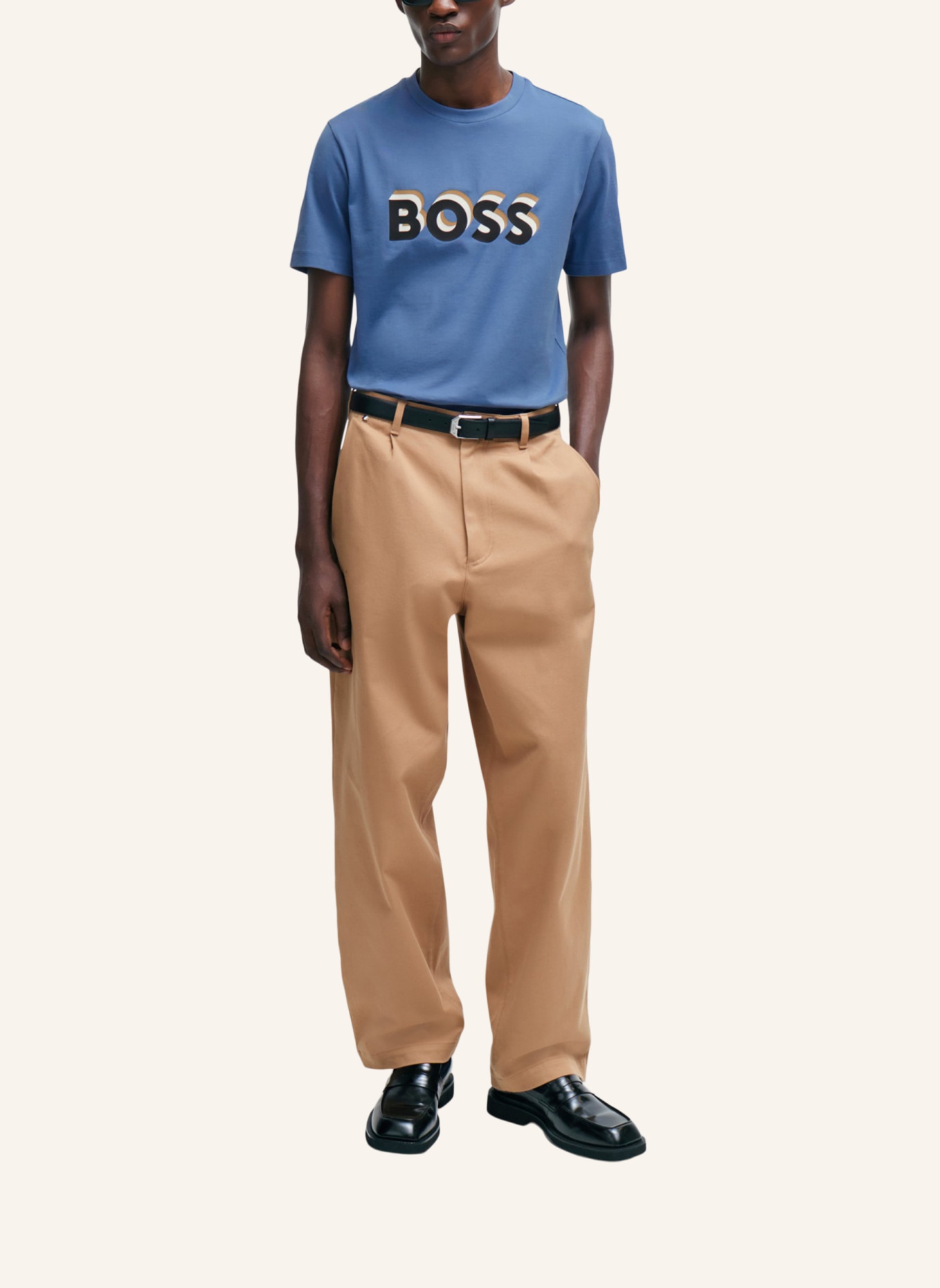 BOSS T-Shirt TIBURT 427 Regular Fit, Farbe: BLAU (Bild 5)