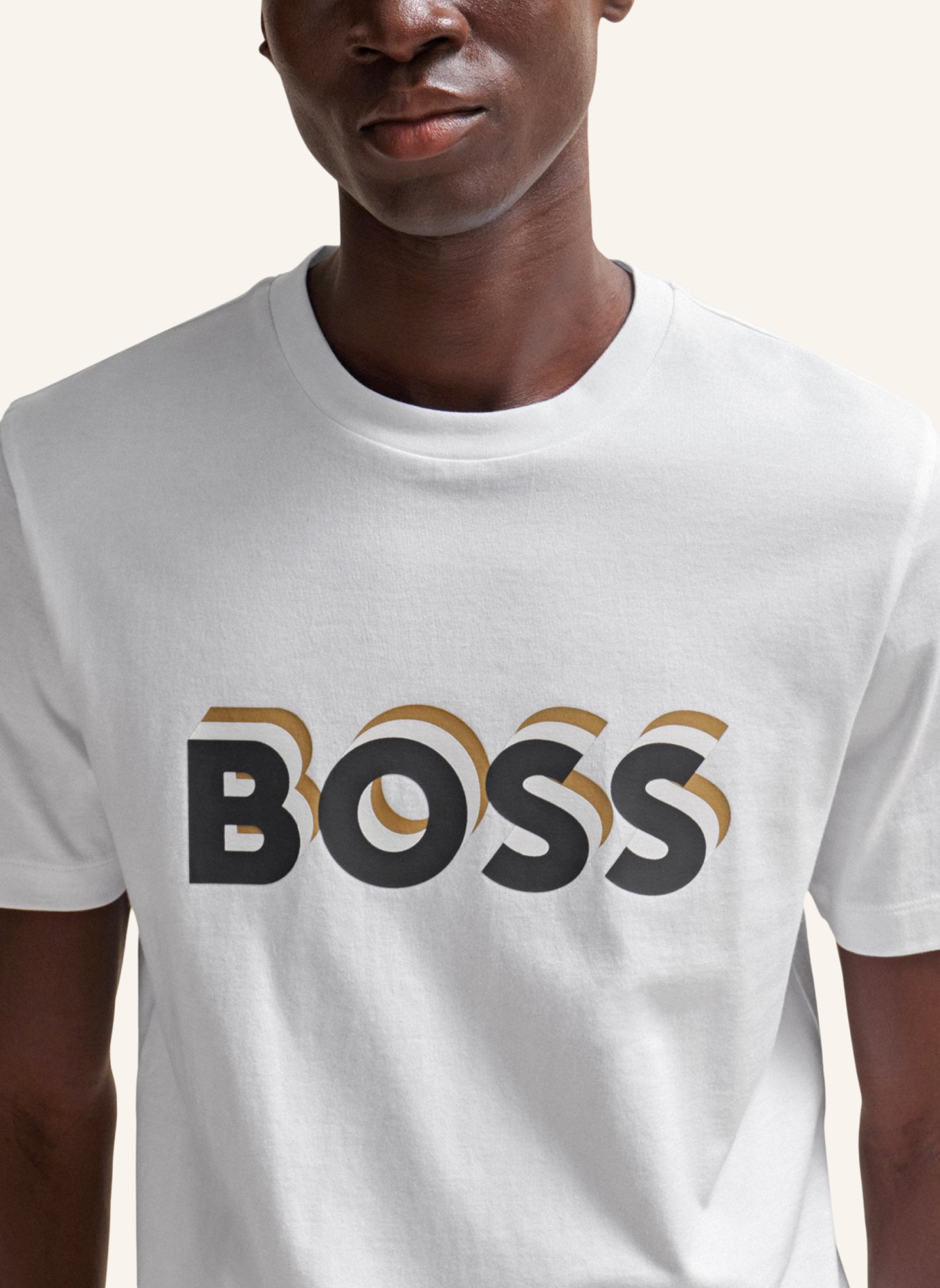 BOSS T-Shirt TIBURT 427 Regular Fit, Farbe: WEISS (Bild 3)