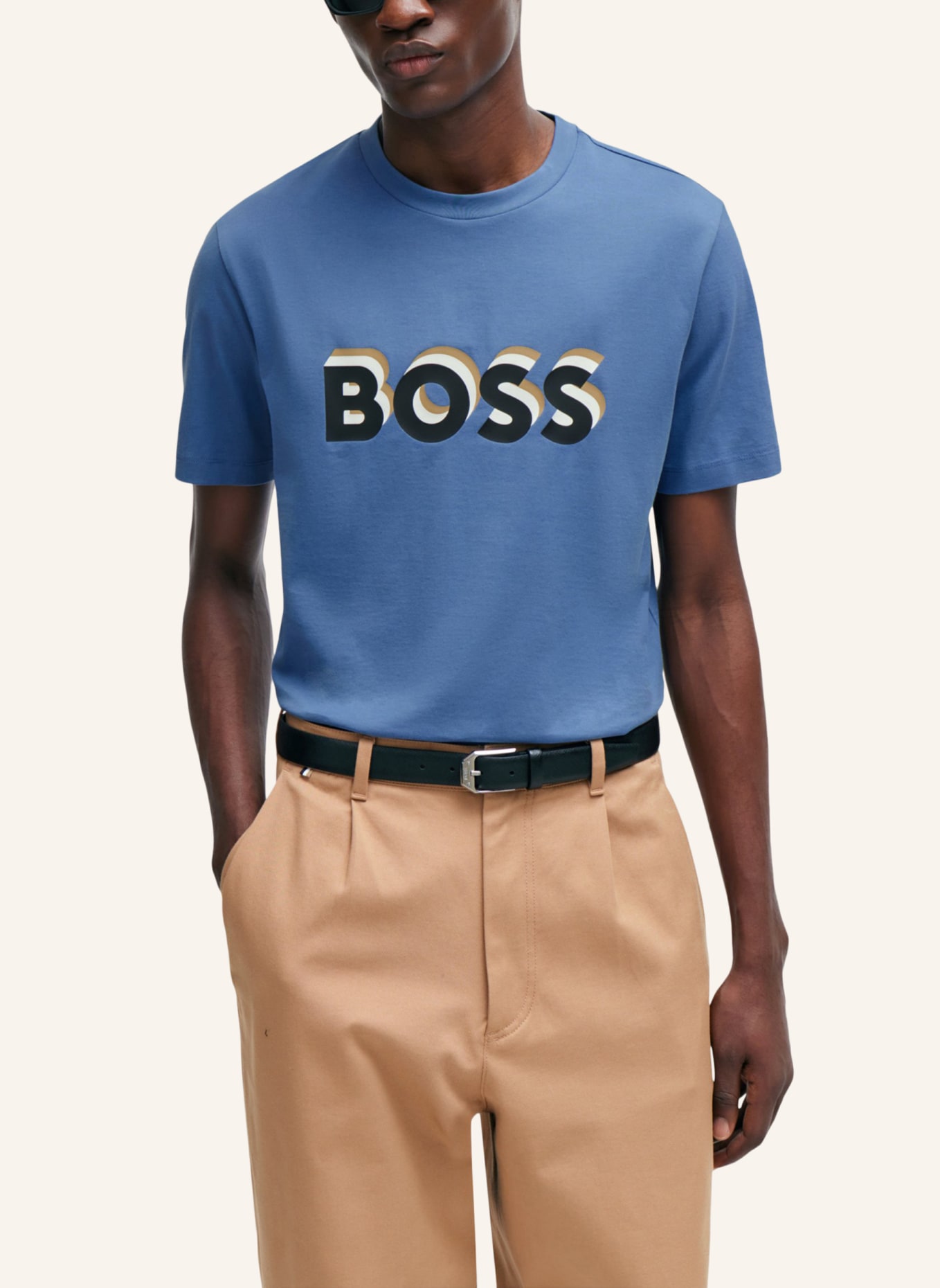 BOSS T-Shirt TIBURT 427 Regular Fit, Farbe: BLAU (Bild 4)