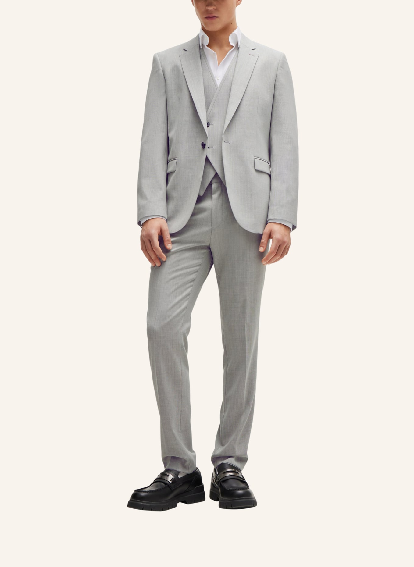 HUGO Business Anzug ARTI/HESTEN242V1X Extra-Slim Fit, Farbe: GRAU (Bild 9)