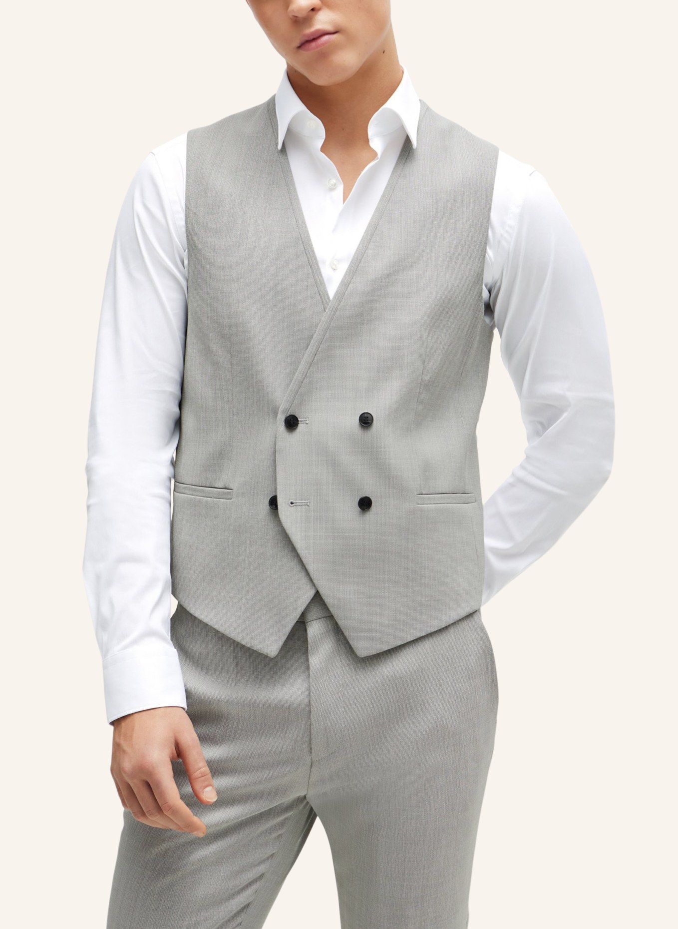HUGO Business Anzug ARTI/HESTEN242V1X Extra-Slim Fit, Farbe: GRAU (Bild 5)