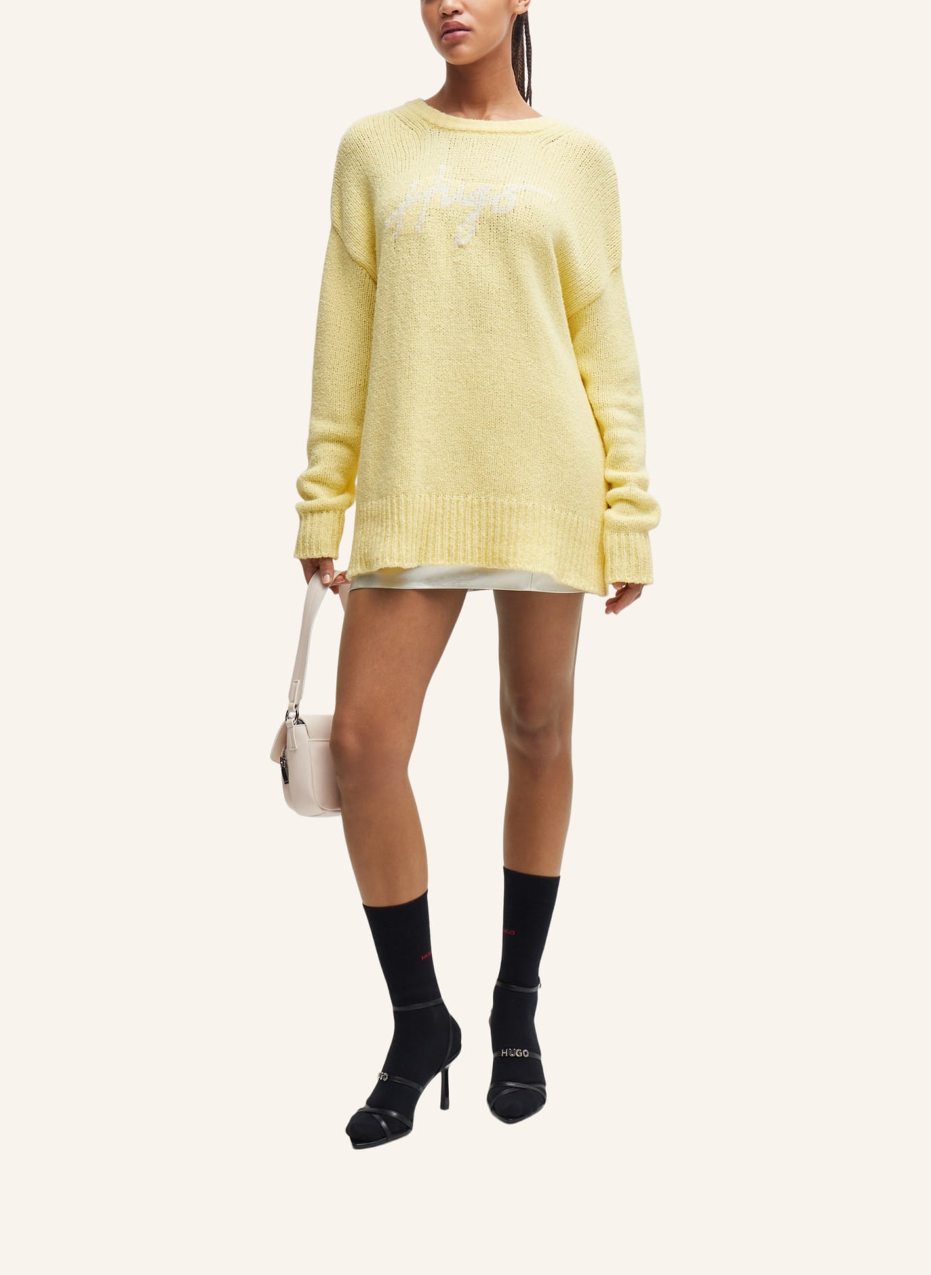 HUGO Pullover SAREED Oversize Fit, Farbe: GELB (Bild 5)