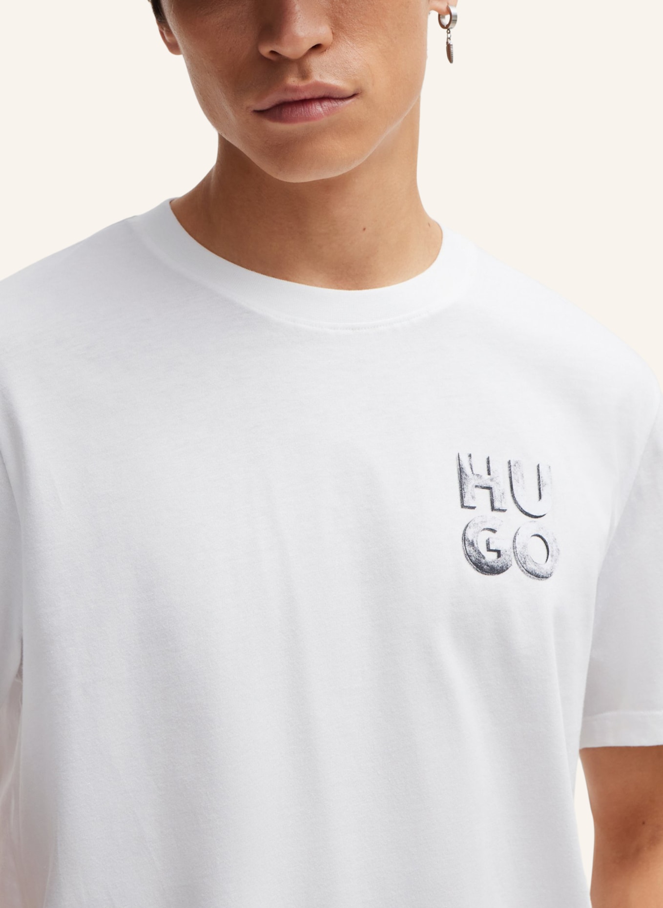HUGO T-Shirt DETZINGTON241 Regular Fit, Farbe: WEISS (Bild 3)
