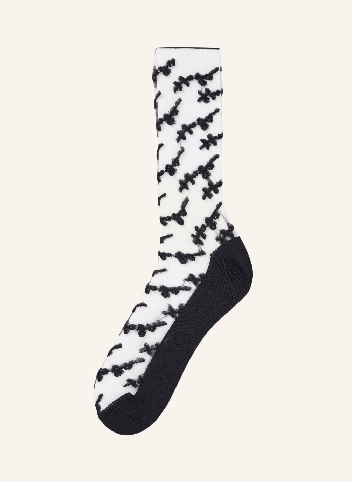 HUGO Casual Socken RS MONOG TRANSPA W, Farbe: SCHWARZ (Bild 1)