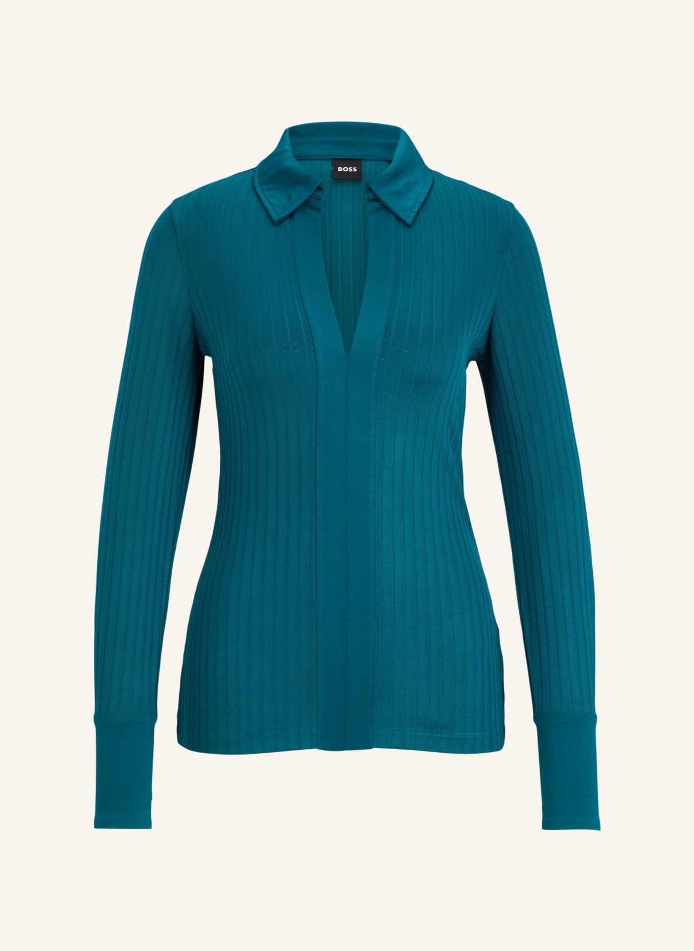BOSS Casual Bluse ELANTY Slim Fit, Farbe: TÜRKIS (Bild 1)