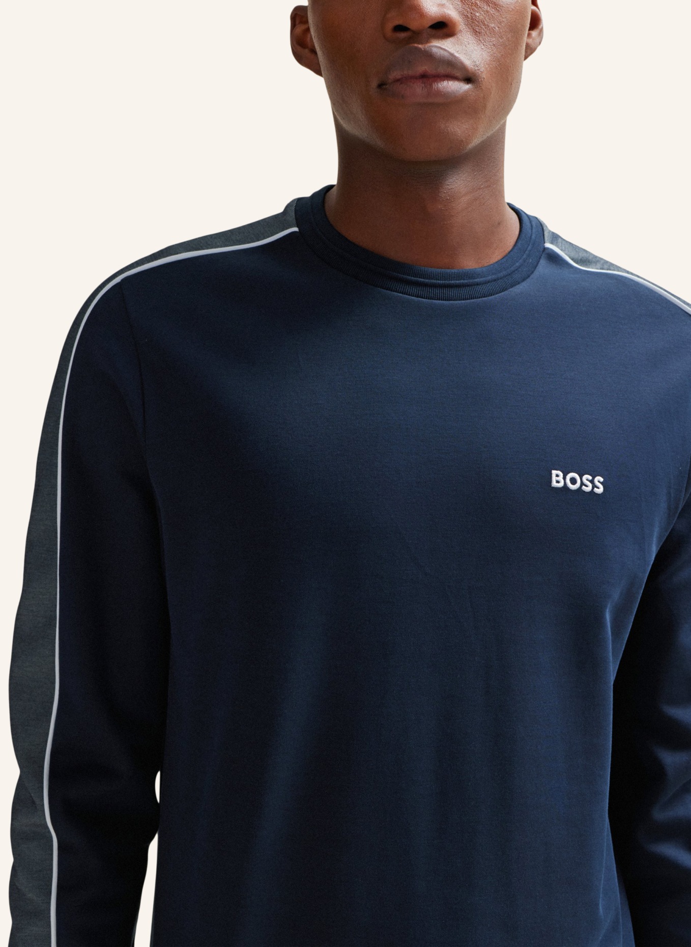 BOSS Loungewear Oberteil TRACKSUIT SWEATSHIRT Regular Fit, Farbe: DUNKELBLAU (Bild 3)