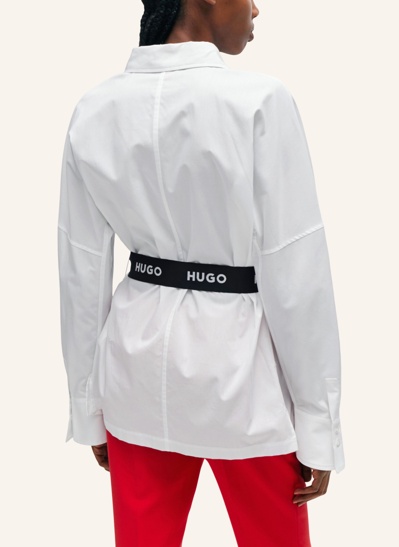 HUGO Business Bluse ETENA Regular Fit, Farbe: WEISS (Bild 2)