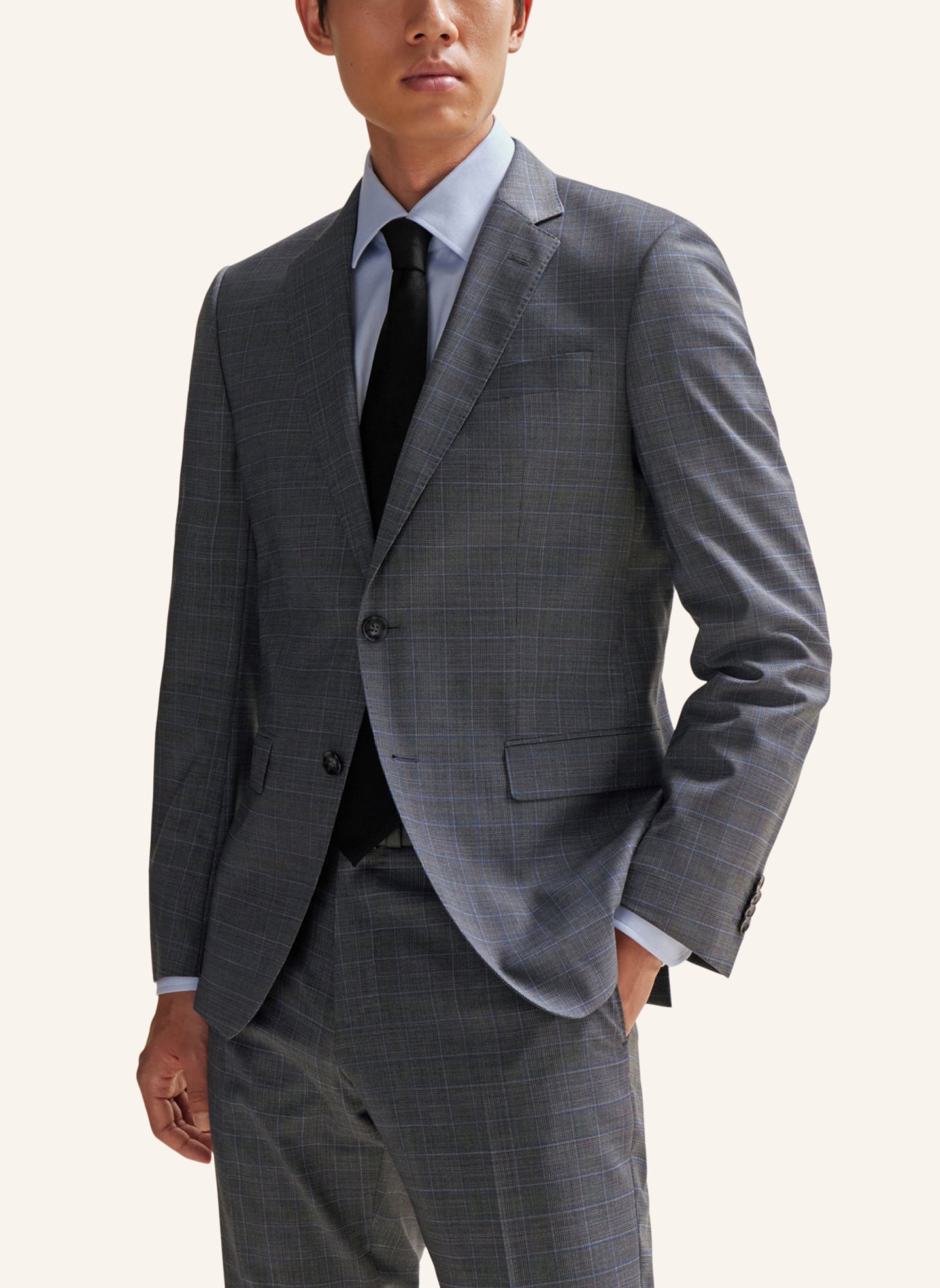 BOSS Business Anzug H-HUGE-2PCS-224 Slim Fit, Farbe: SILBER (Bild 8)