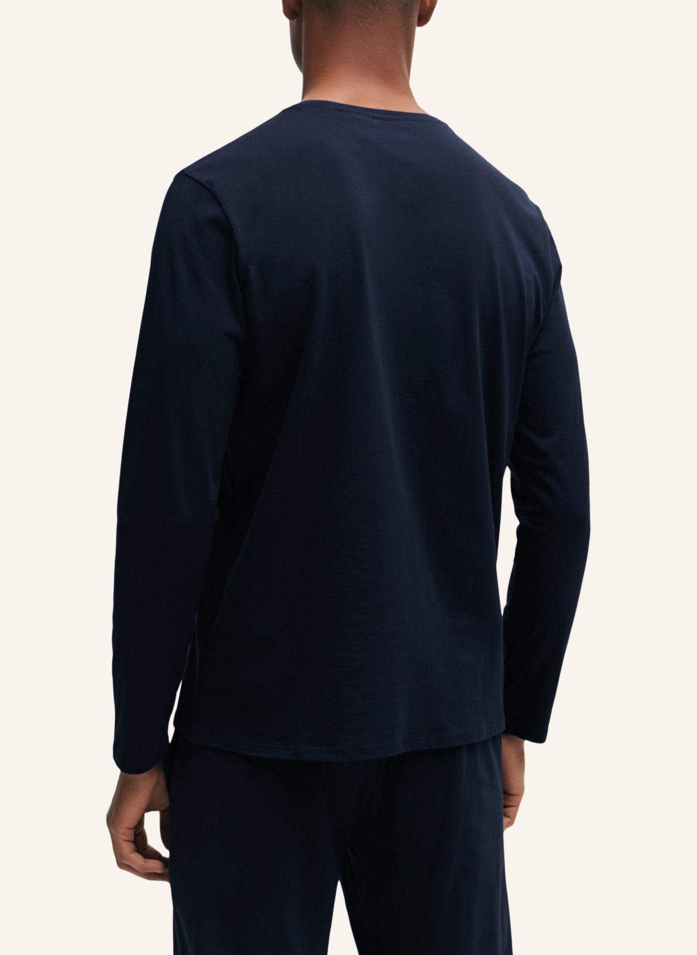 BOSS Pyjama-Oberteil UNIQUE LS-SHIRT Regular Fit, Farbe: DUNKELBLAU (Bild 2)