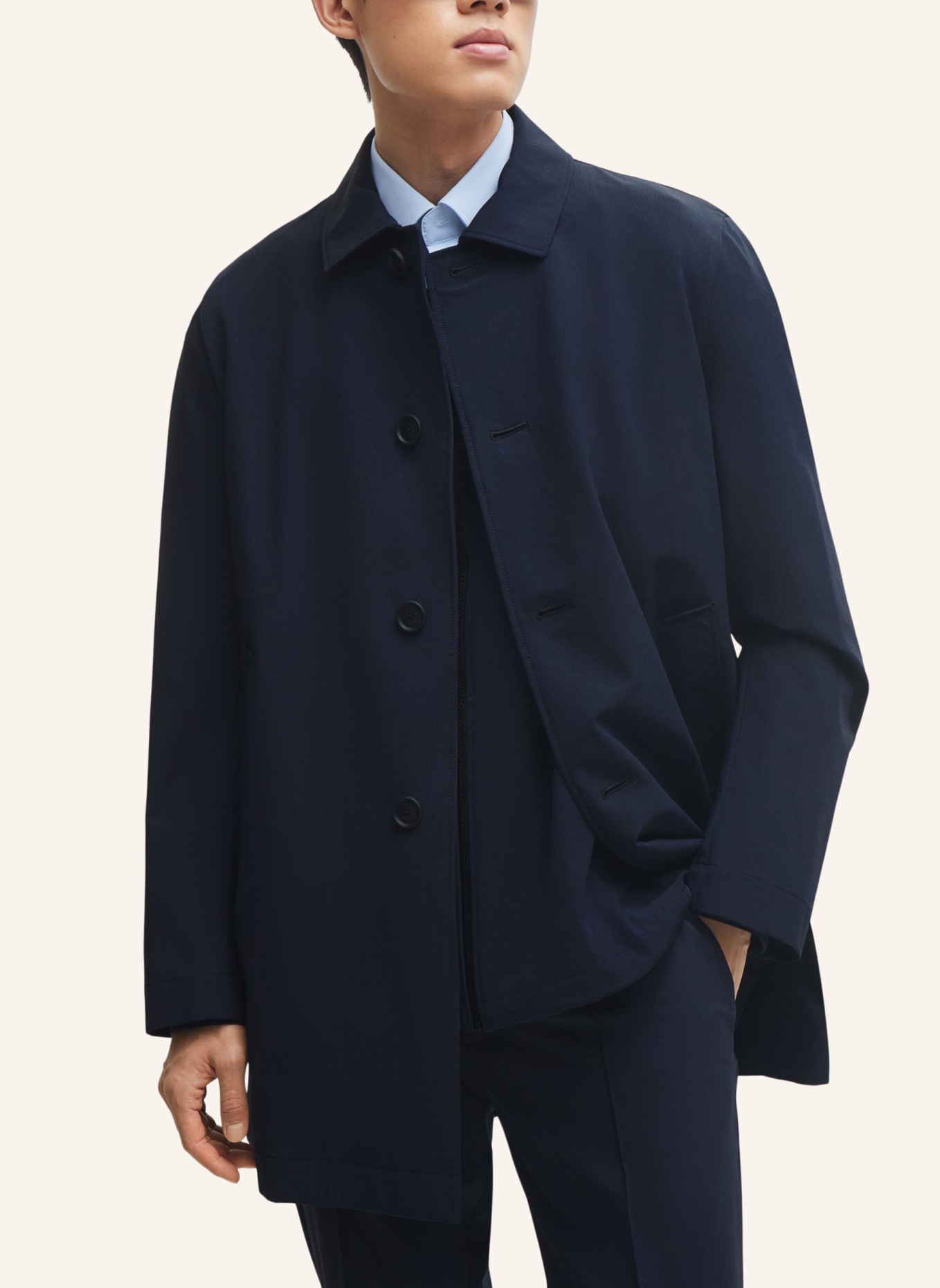 BOSS Klassischer Mantel P-JARED-PACK-WG-241F Regular Fit, Farbe: DUNKELBLAU (Bild 5)