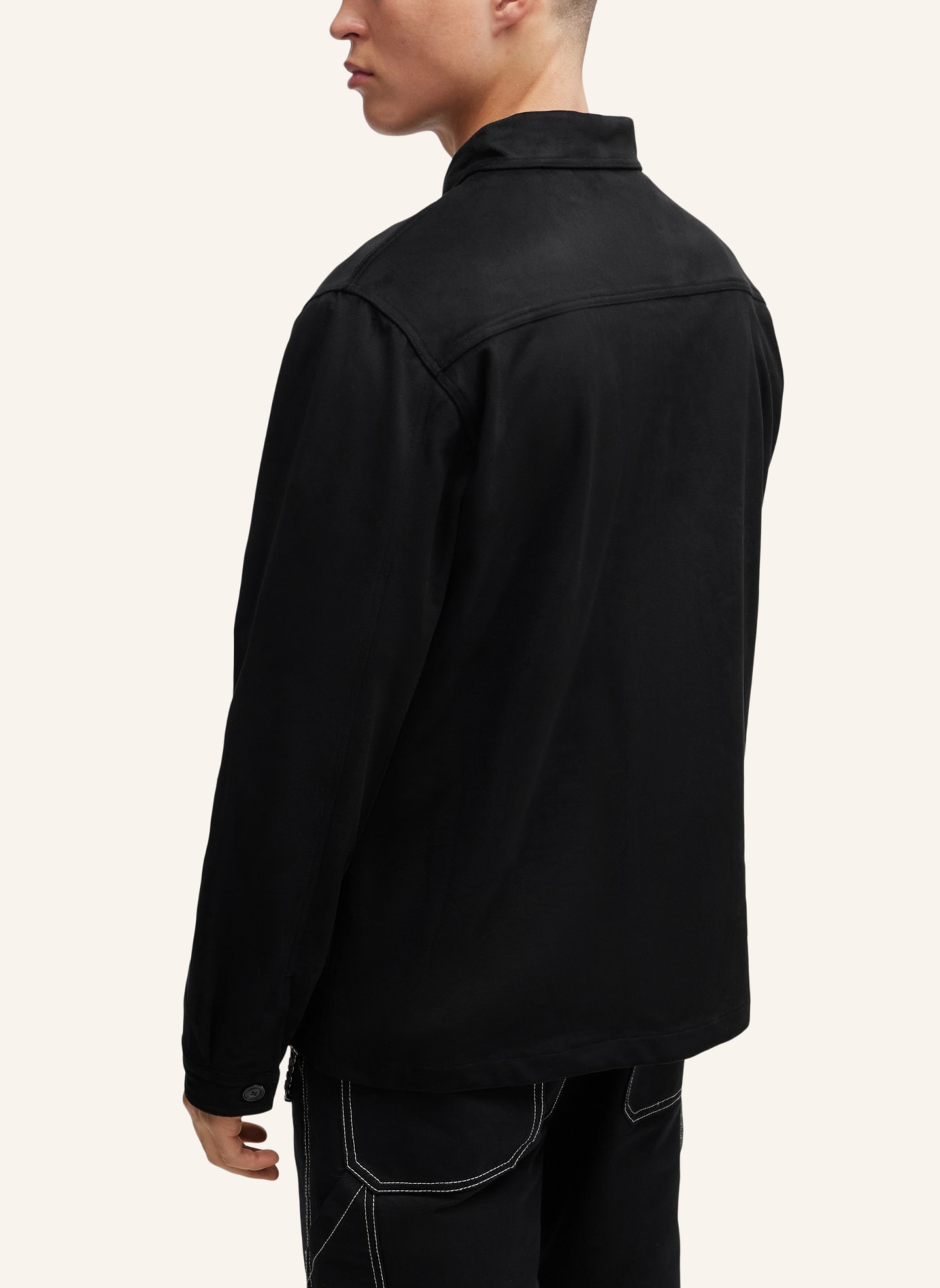 HUGO Casual Hemd ENALU Oversize Fit, Farbe: SCHWARZ (Bild 2)