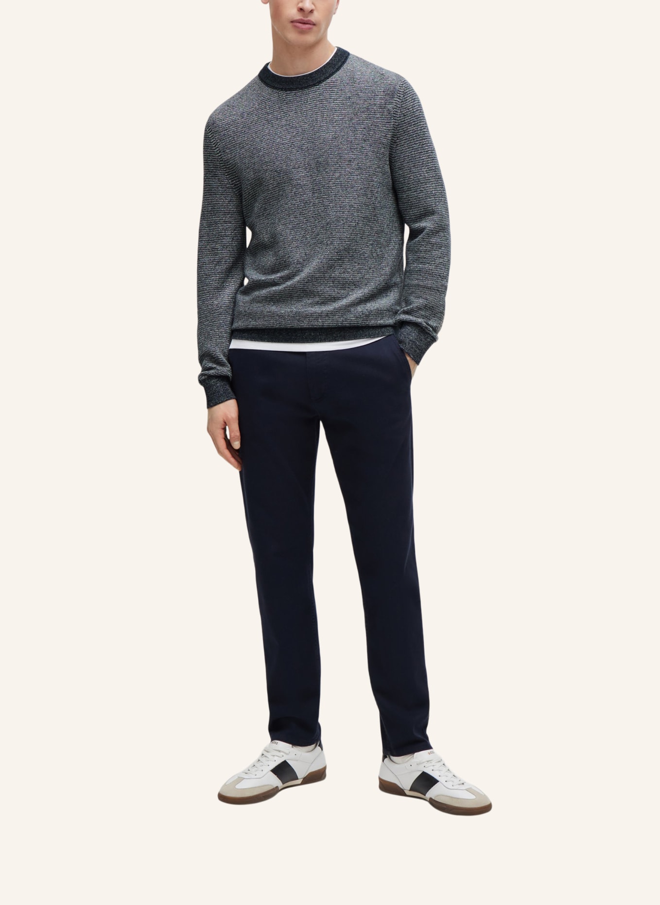 BOSS Pullover ASPOK Regular Fit, Farbe: DUNKELBLAU (Bild 5)