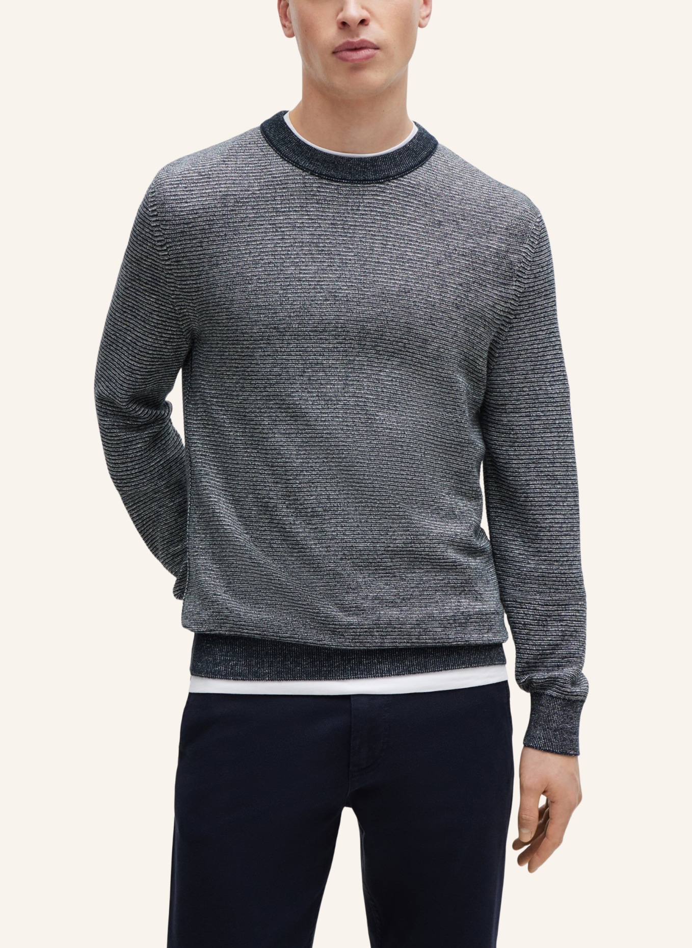 BOSS Pullover ASPOK Regular Fit, Farbe: DUNKELBLAU (Bild 4)