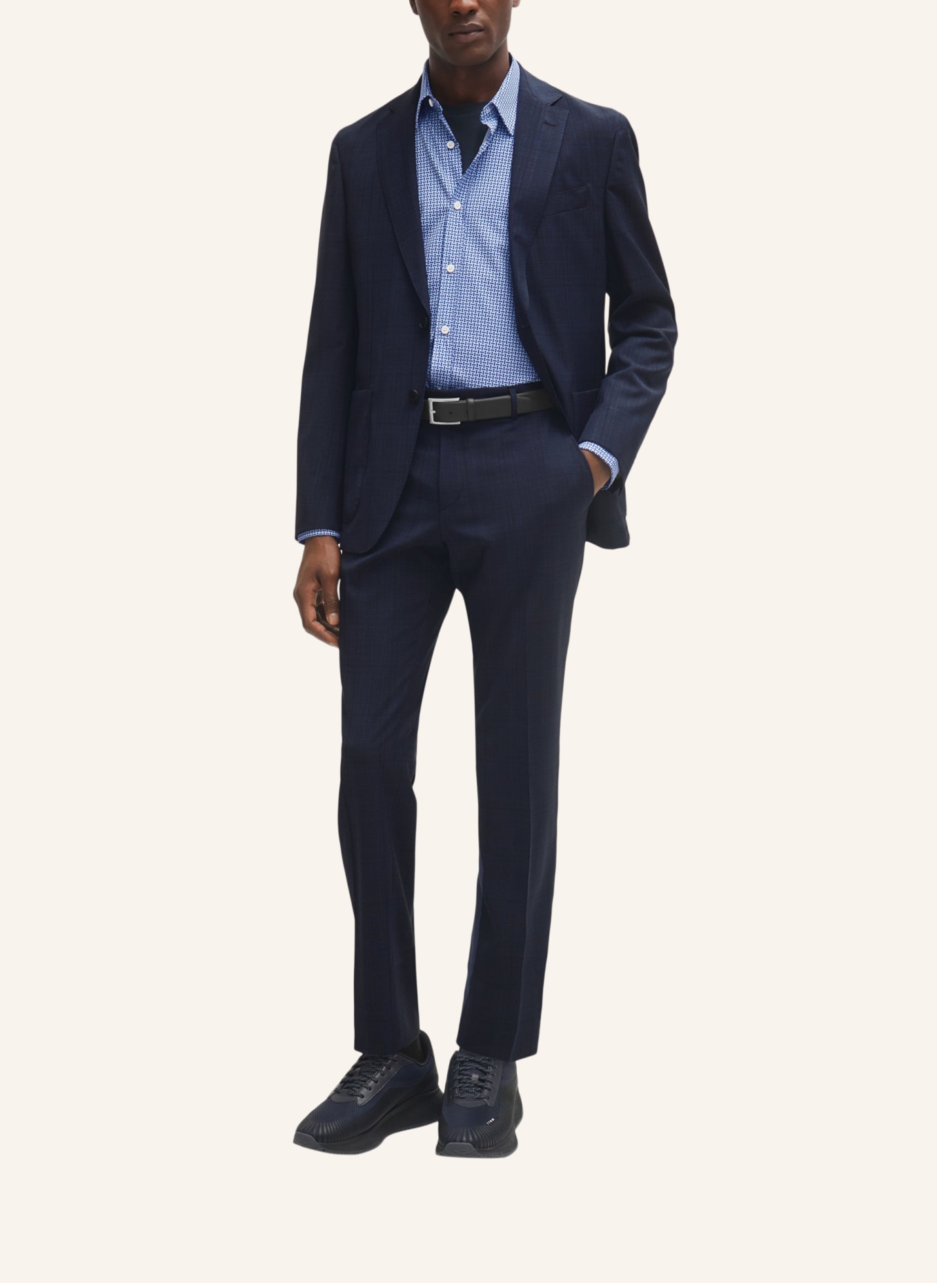 BOSS Business Anzug P-HUGE-2PCS-241 Slim Fit, Farbe: DUNKELBLAU (Bild 9)