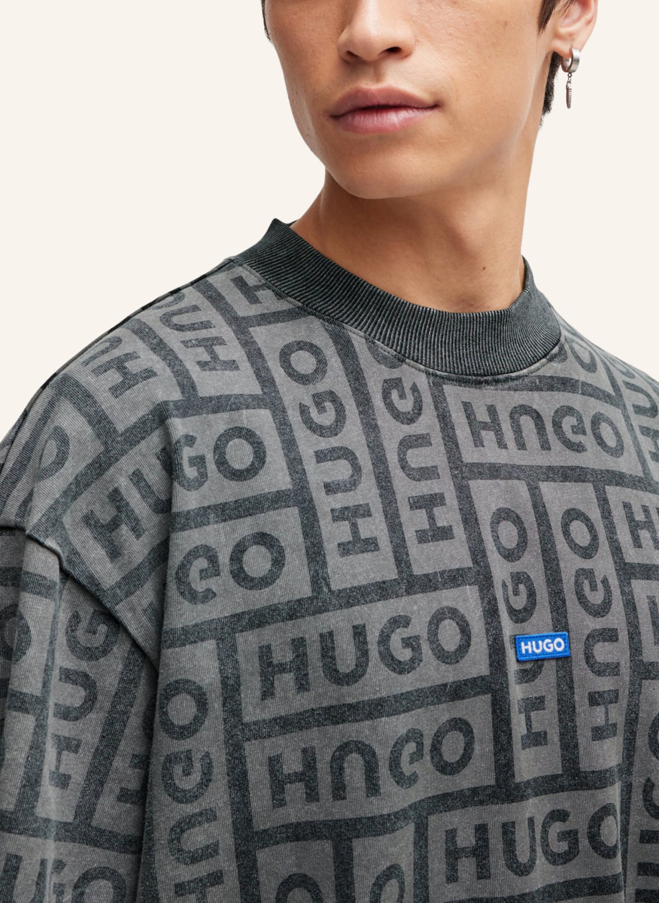 HUGO T-Shirt NIDANE, Farbe: GRAU (Bild 3)