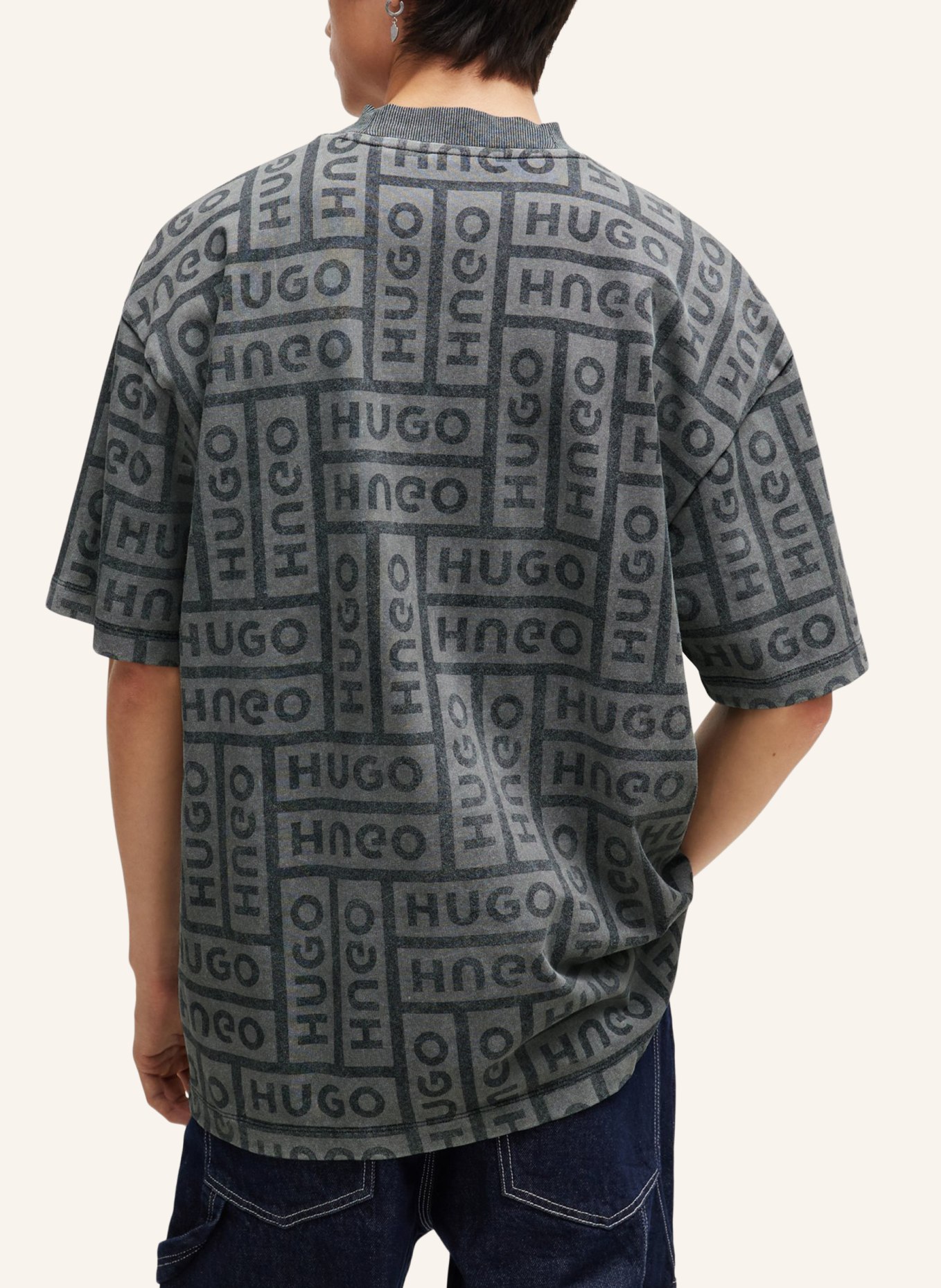 HUGO T-Shirt NIDANE, Farbe: GRAU (Bild 2)