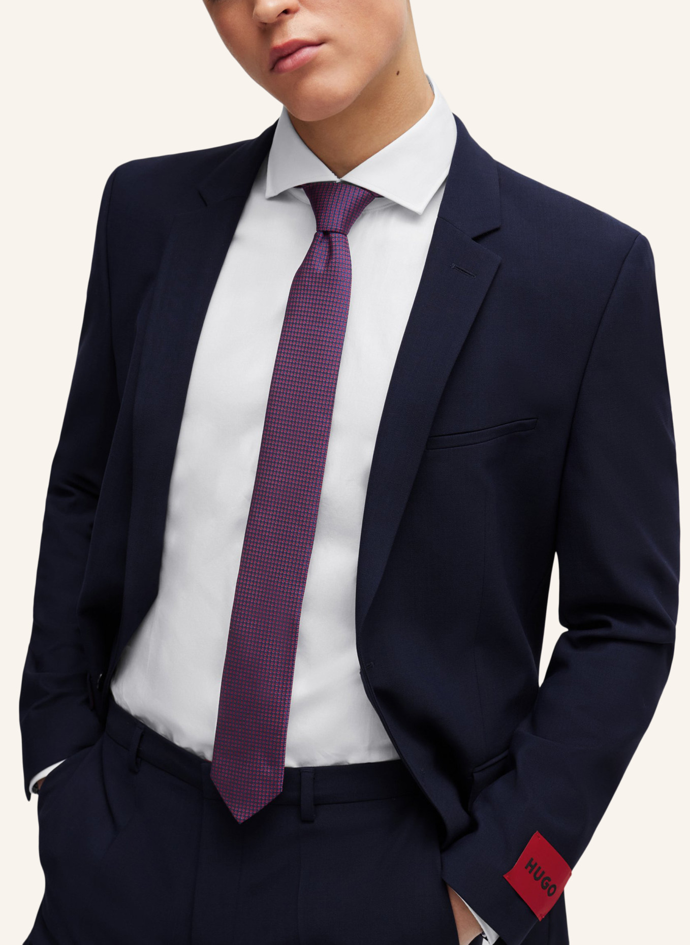 HUGO Krawatte TIE CM 6, Farbe: BLAU (Bild 4)
