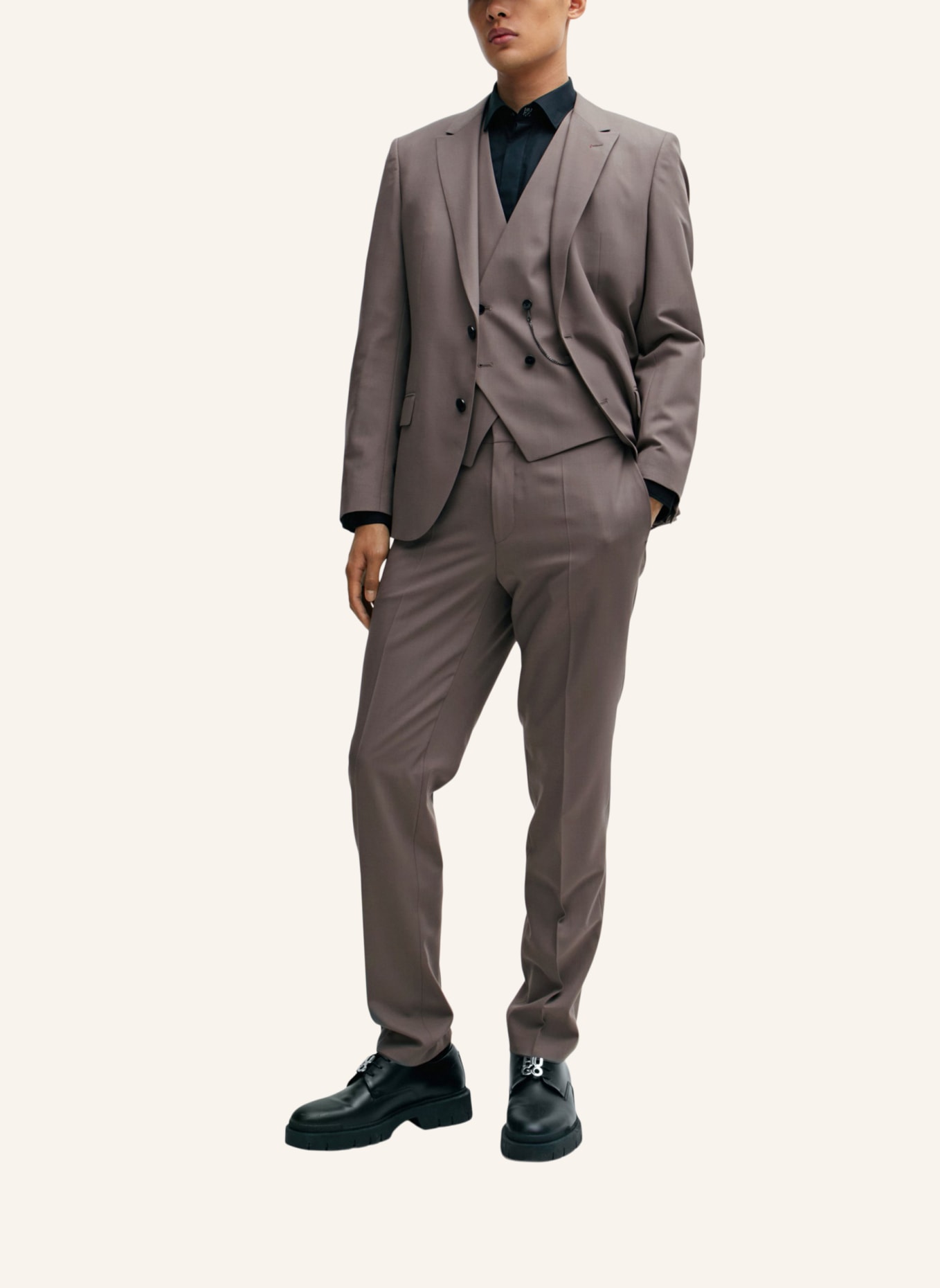 HUGO Business Anzug HENRY/GETLIN234V1X Slim Fit, Farbe: BEIGE (Bild 9)
