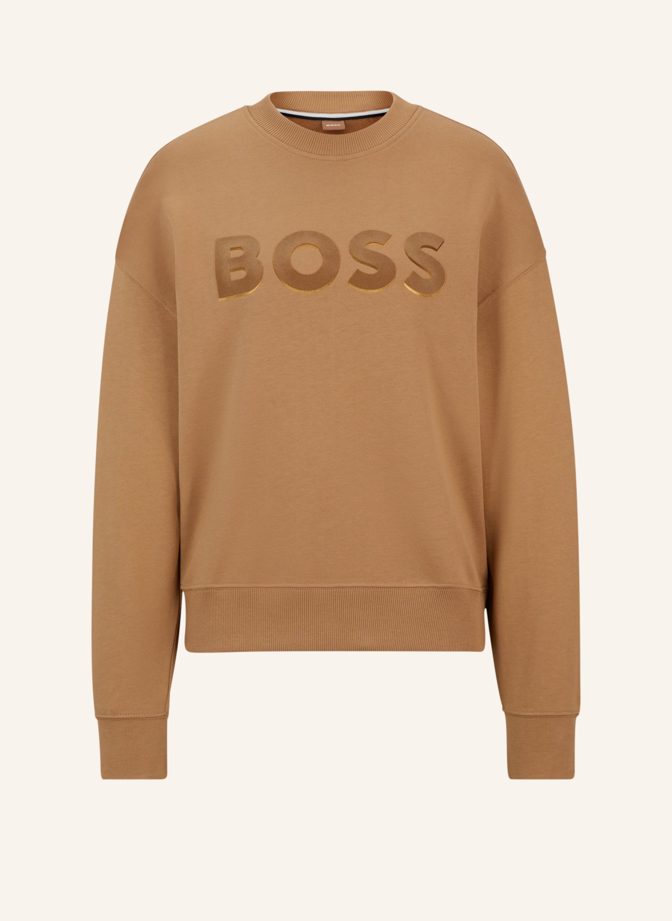 BOSS Sweatshirt ECONA Relaxed Fit, Farbe: BEIGE (Bild 1)