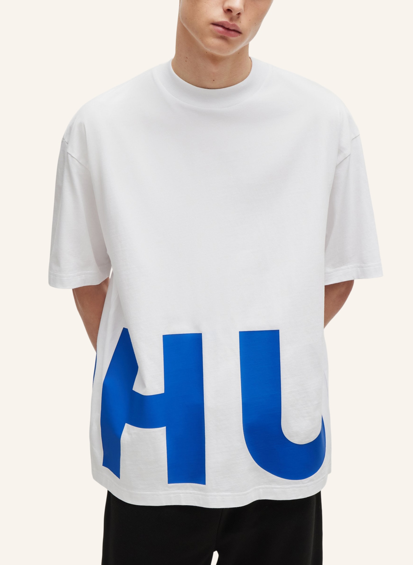 HUGO T-Shirt NANNAVARO Oversize Fit, Farbe: WEISS (Bild 3)