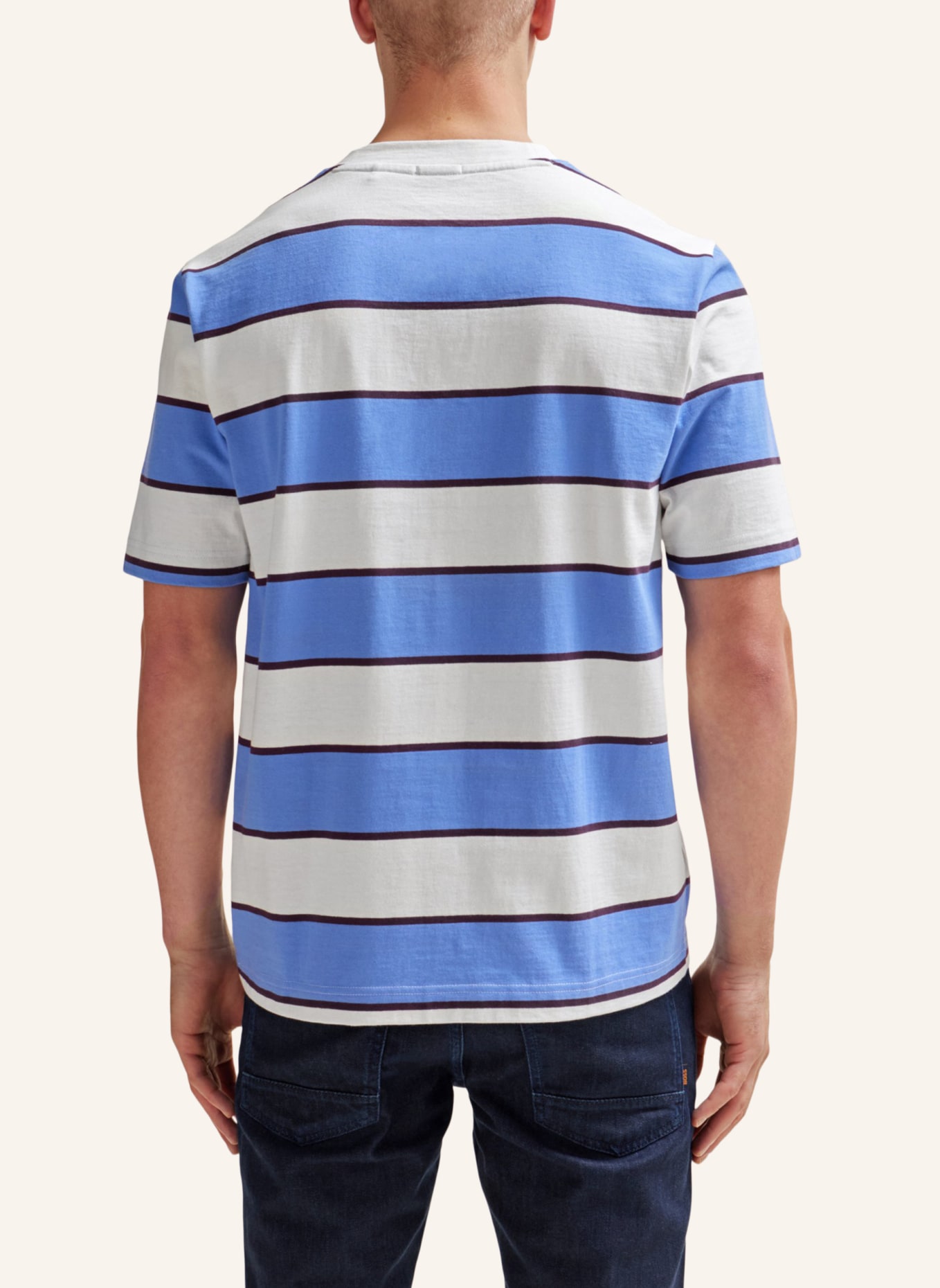BOSS T-Shirt TE_STRIPES, Farbe: BLAU (Bild 2)
