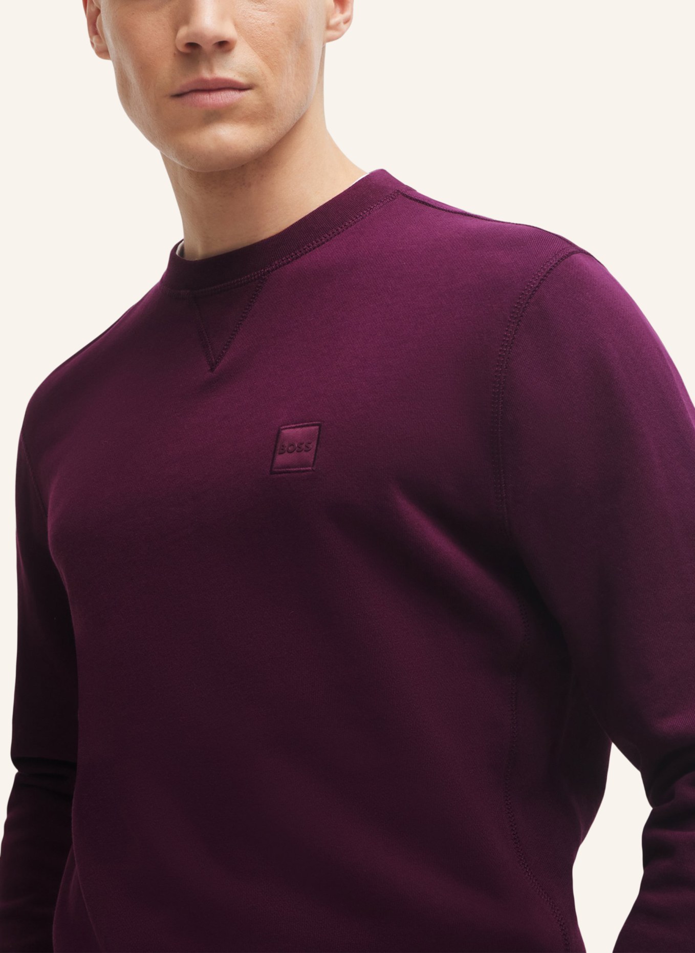 BOSS Sweatshirt WESTART Relaxed Fit, Farbe: LILA (Bild 3)