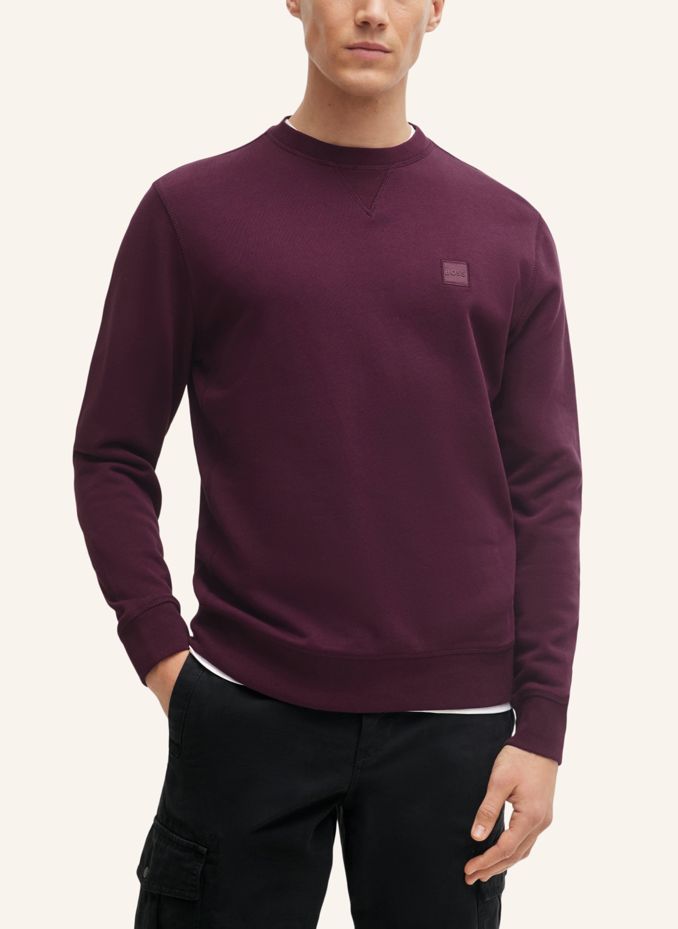 BOSS Sweatshirt WESTART Relaxed Fit, Farbe: LILA (Bild 4)