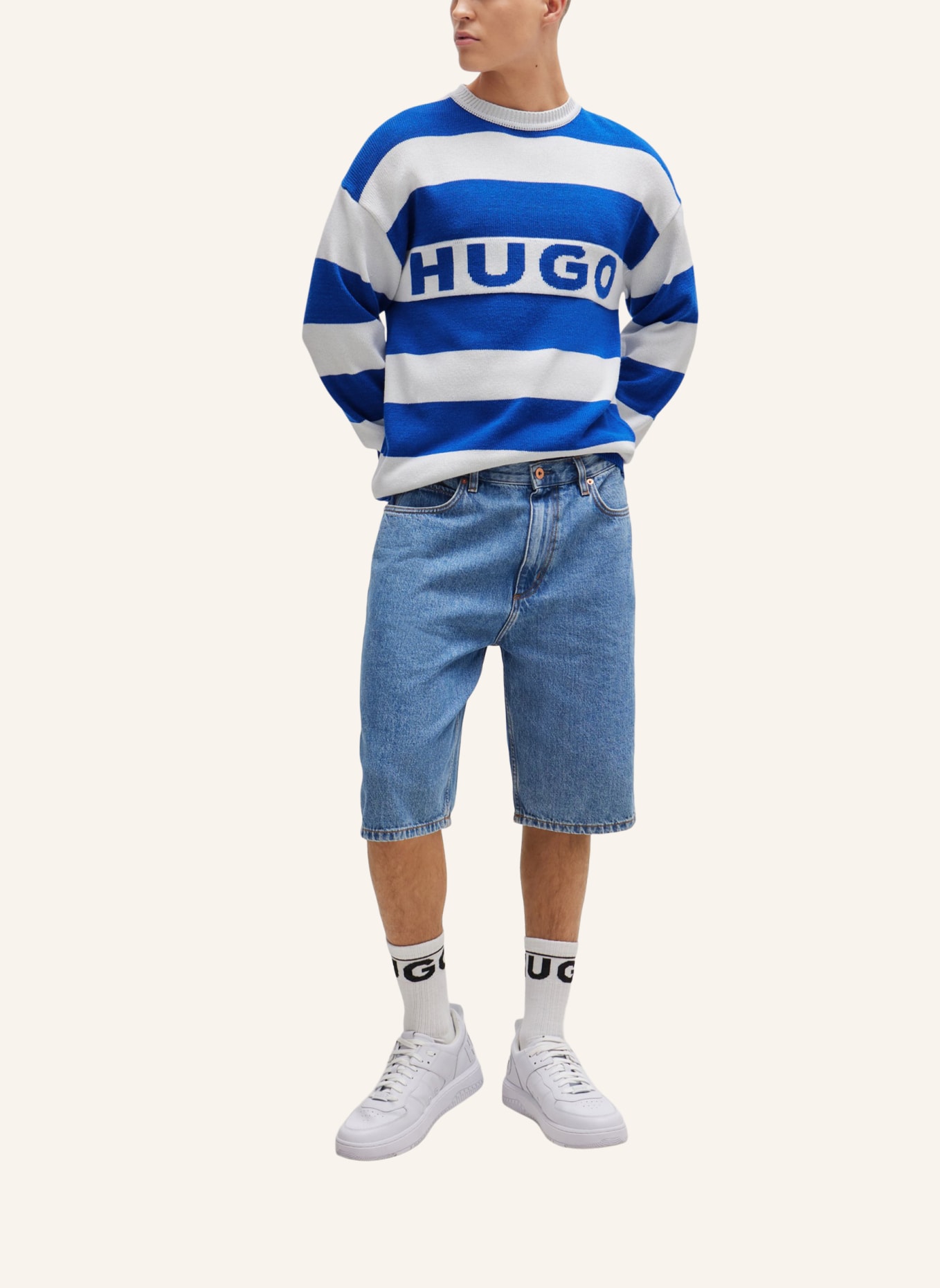 HUGO Pullover SOBUEH Relaxed Fit, Farbe: DUNKELBLAU (Bild 5)