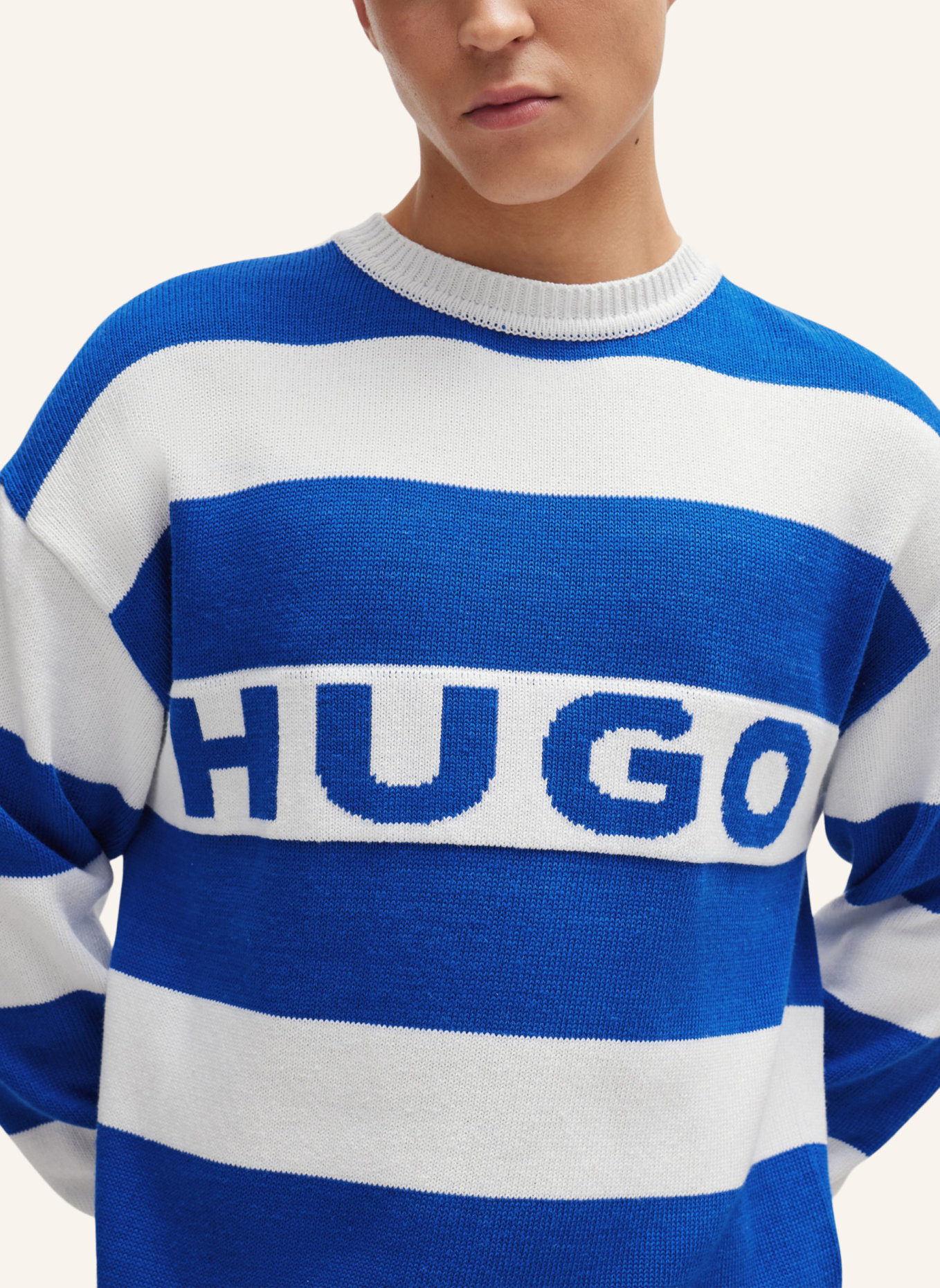 HUGO Pullover SOBUEH Relaxed Fit, Farbe: DUNKELBLAU (Bild 3)