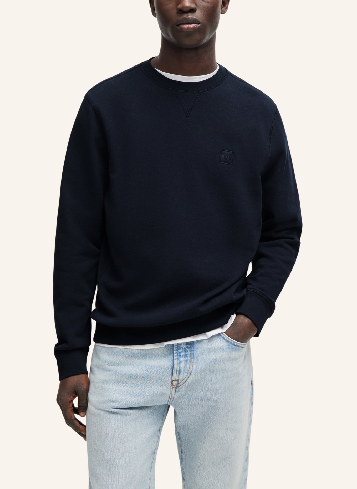 BOSS Sweatshirt WESTART Relaxed Fit, Farbe: DUNKELBLAU (Bild 4)