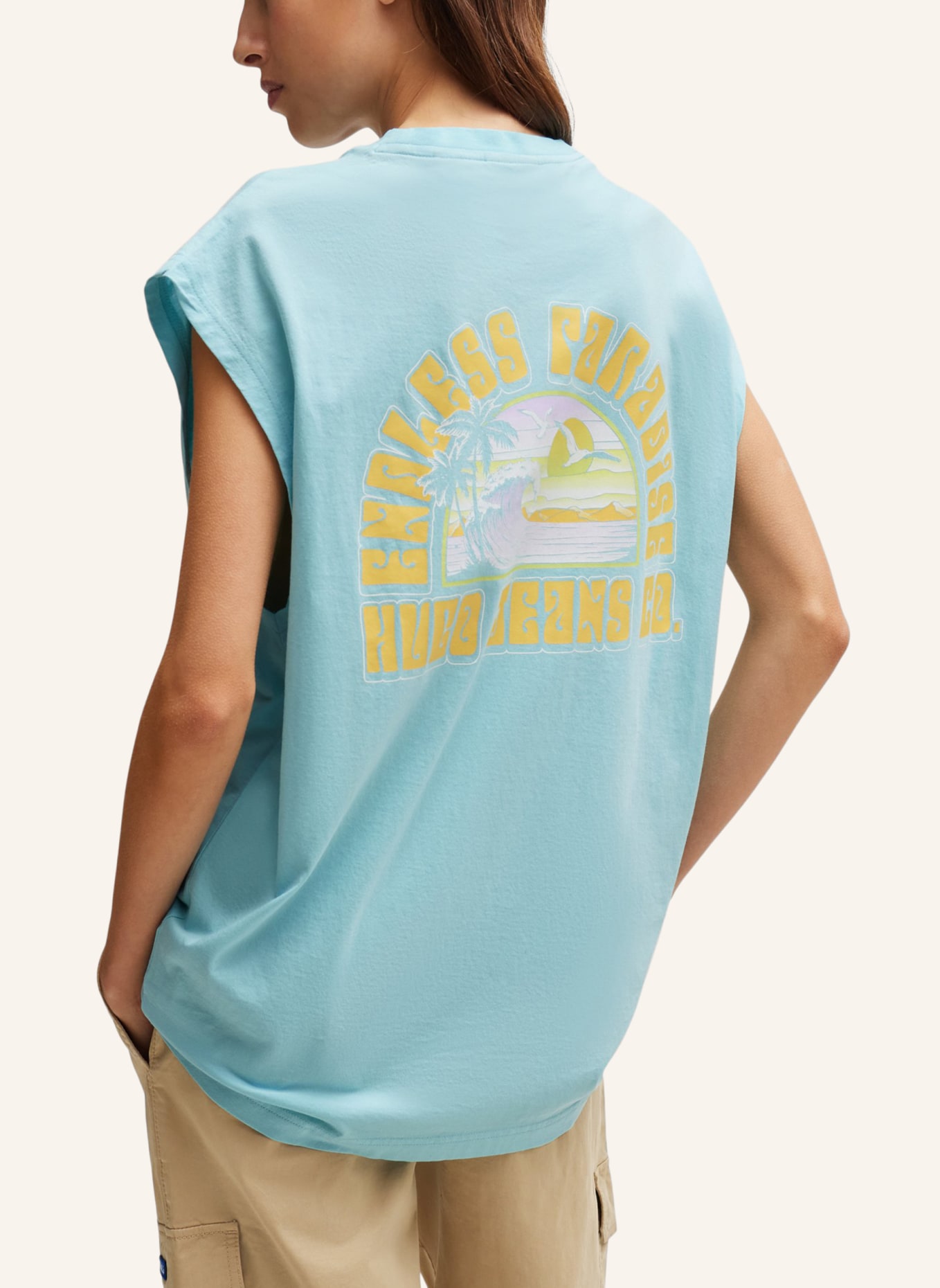 HUGO T-Shirt NARADISE Regular Fit, Farbe: TÜRKIS (Bild 2)