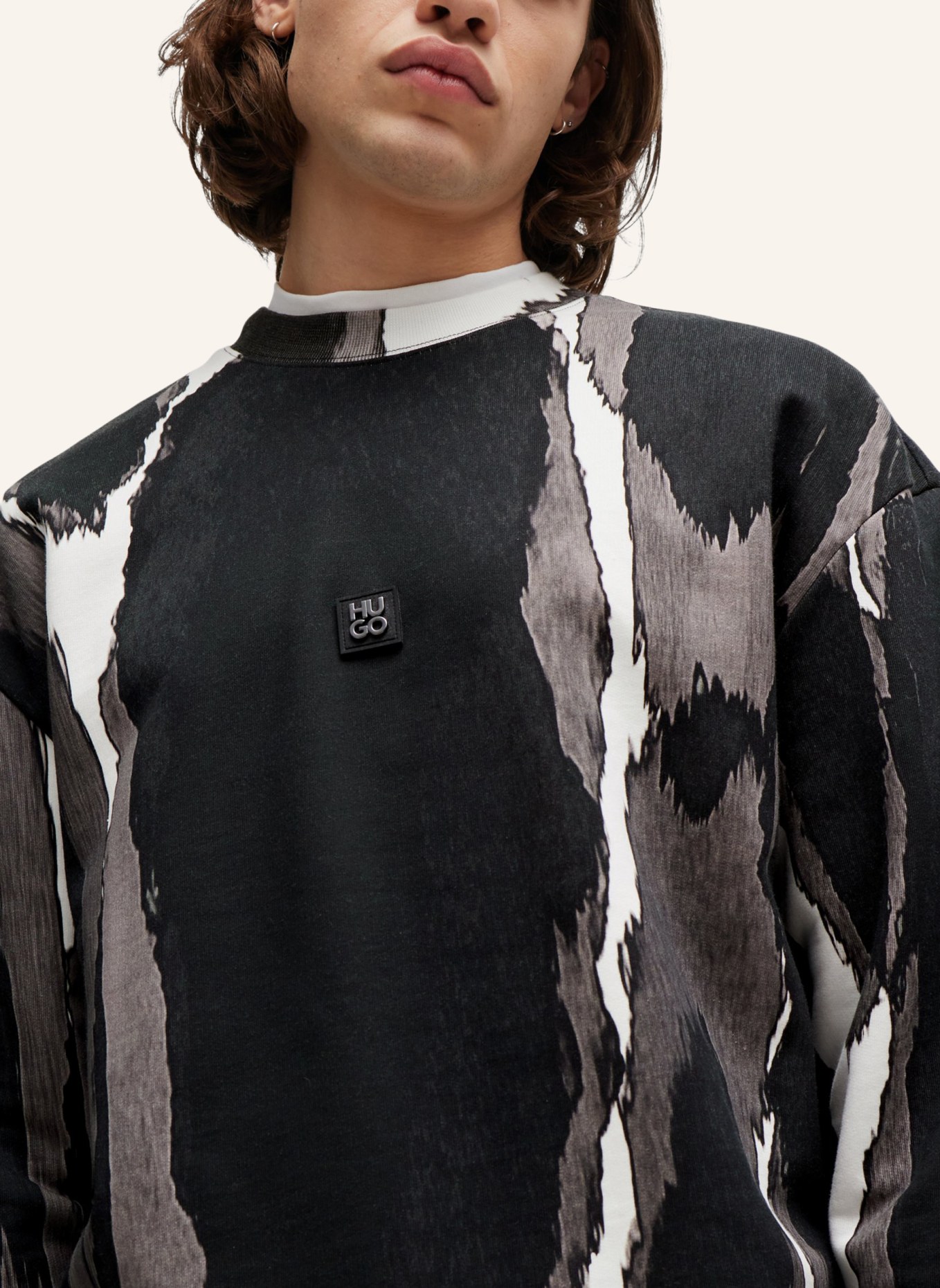 HUGO Sweatshirt DAVUM Relaxed Fit, Farbe: SCHWARZ (Bild 3)