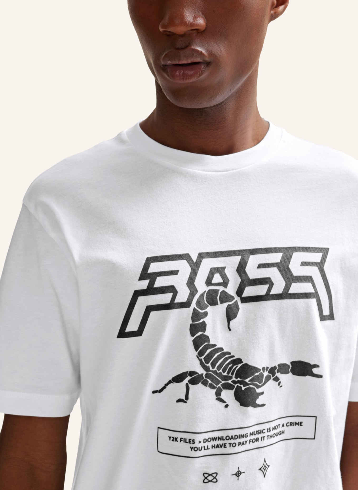 BOSS T-Shirt TESCORPION Regular Fit, Farbe: WEISS (Bild 3)