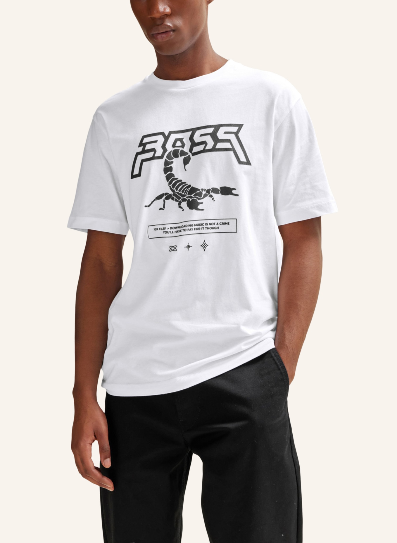BOSS T-Shirt TESCORPION Regular Fit, Farbe: WEISS (Bild 4)