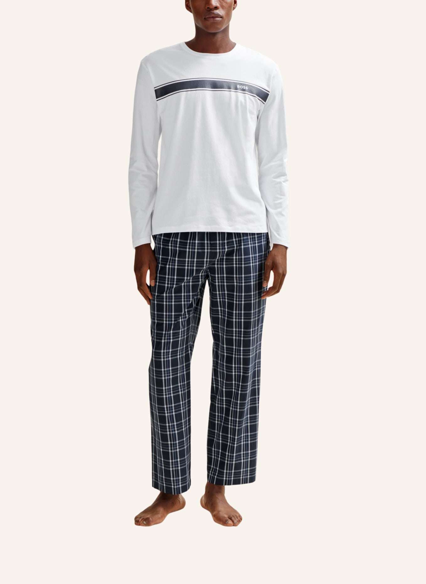 BOSS Pyjama-Set URBAN LONG SET, Farbe: DUNKELBLAU (Bild 5)