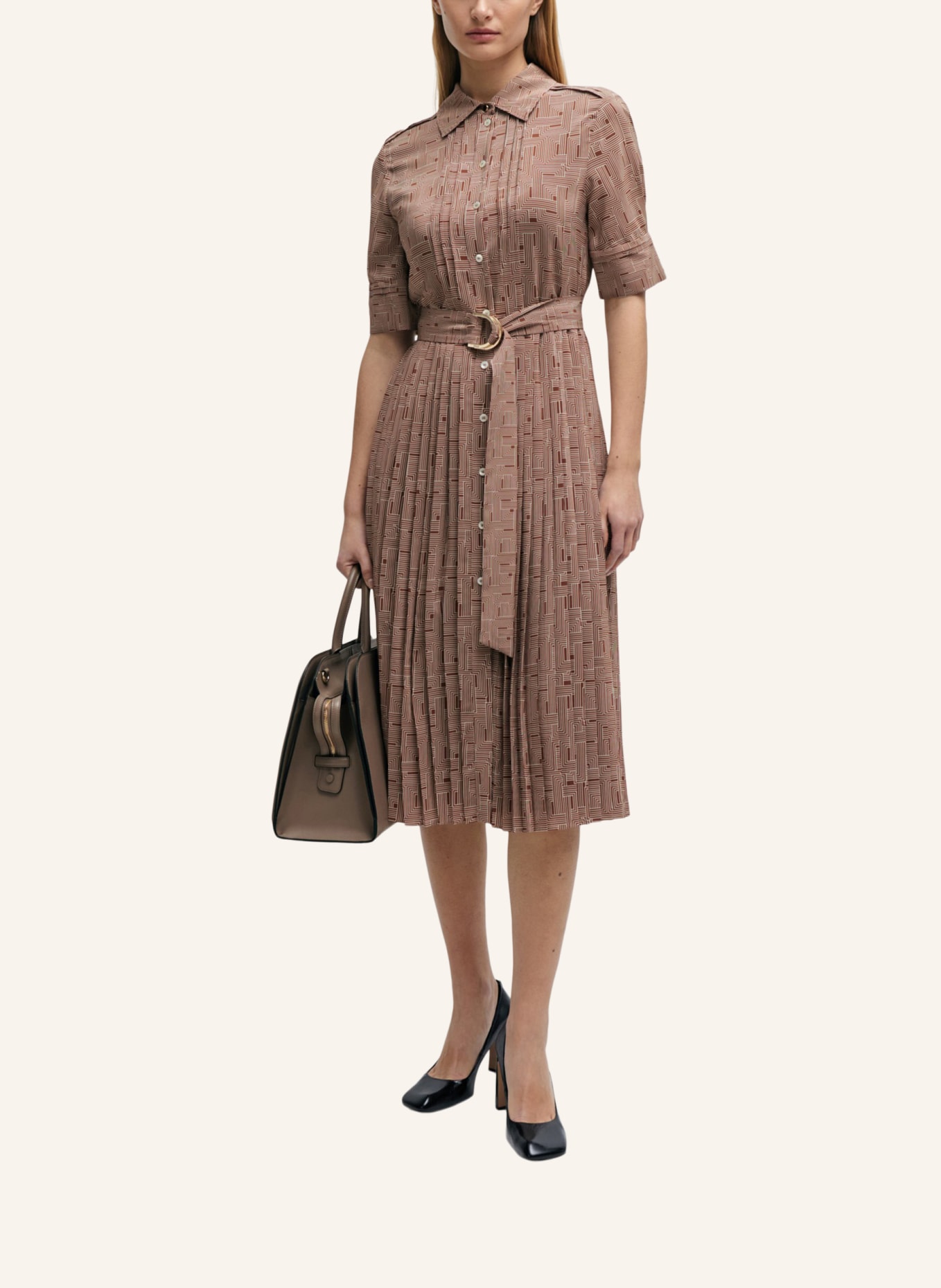 BOSS Business Kleid DAFALTI1 Slim Fit, Farbe: DUNKELROT (Bild 6)