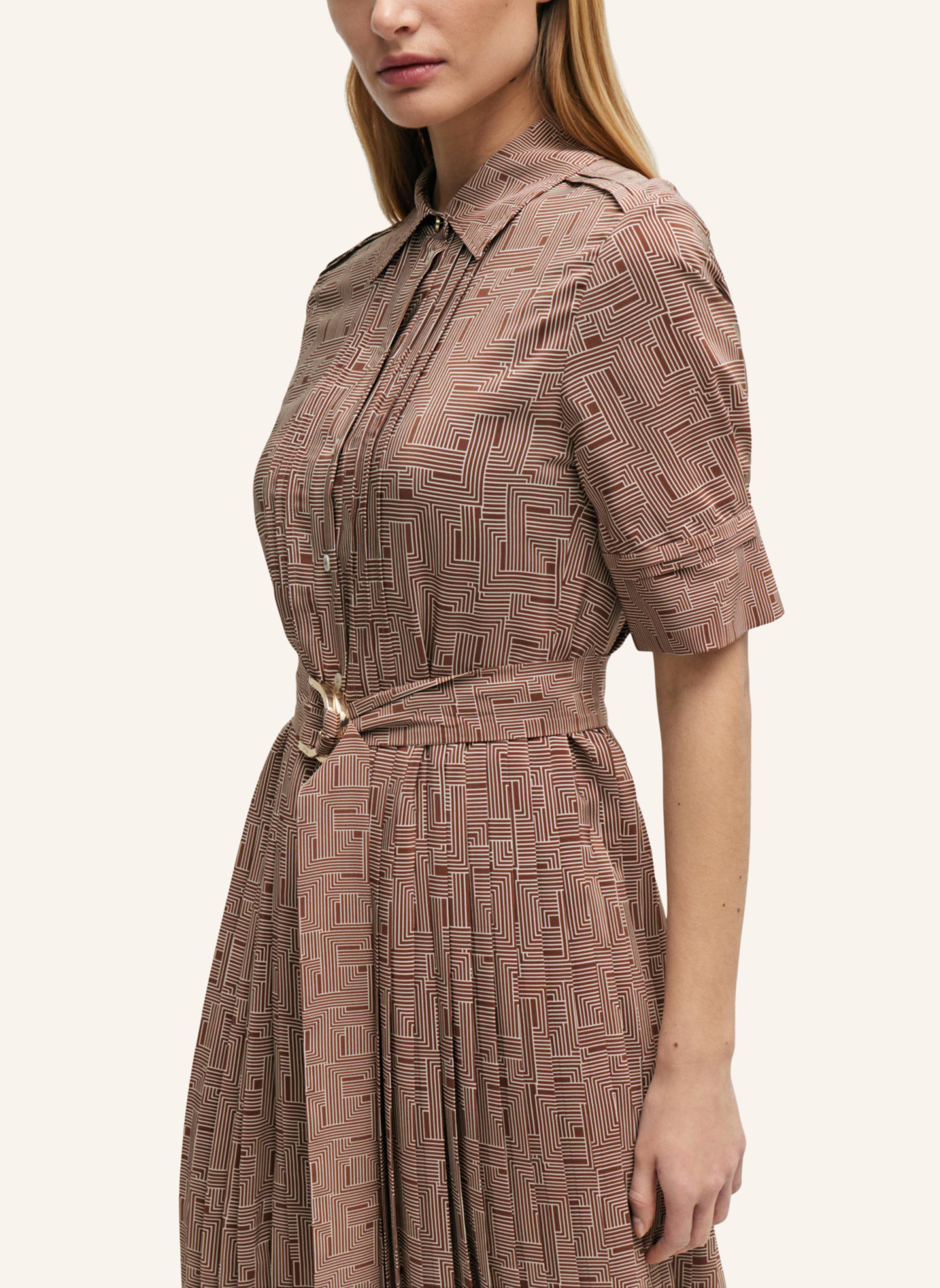 BOSS Business Kleid DAFALTI1 Slim Fit, Farbe: DUNKELROT (Bild 4)