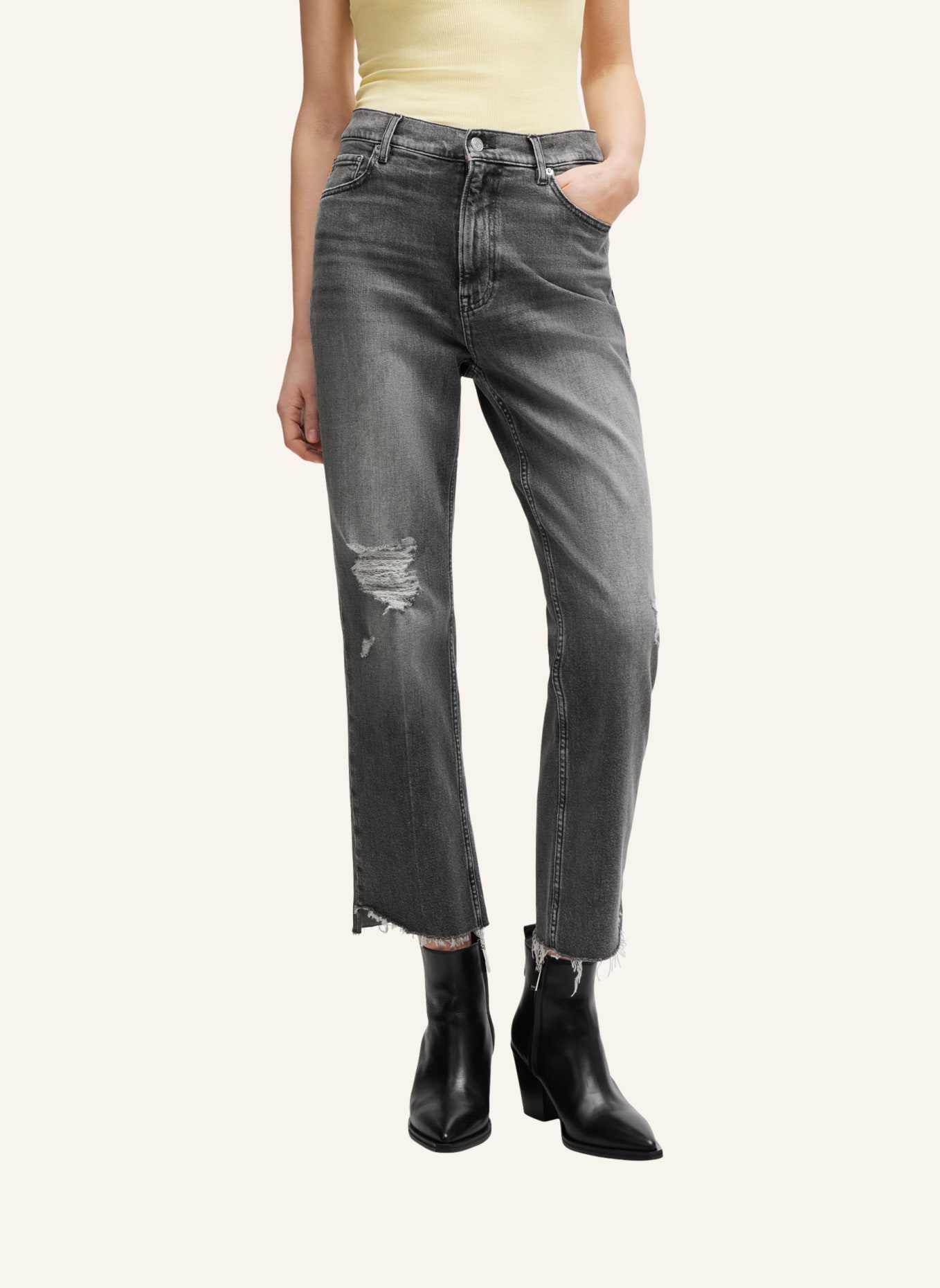 BOSS Jeans C_ADA HR C 5.0 Slim Fit, Farbe: GRAU (Bild 5)