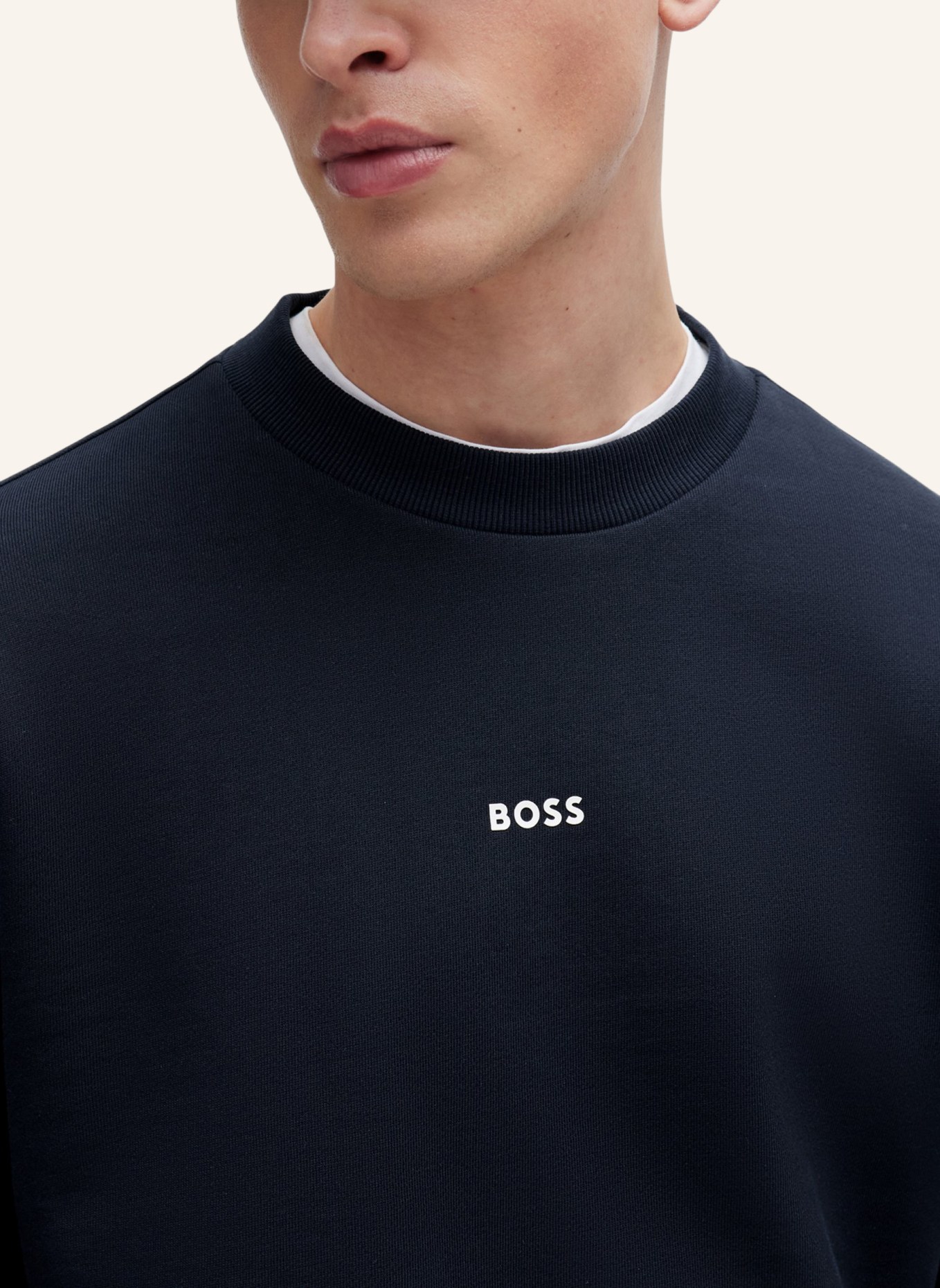 BOSS Sweatshirt WESMALLCREW Relaxed Fit, Farbe: DUNKELBLAU (Bild 3)