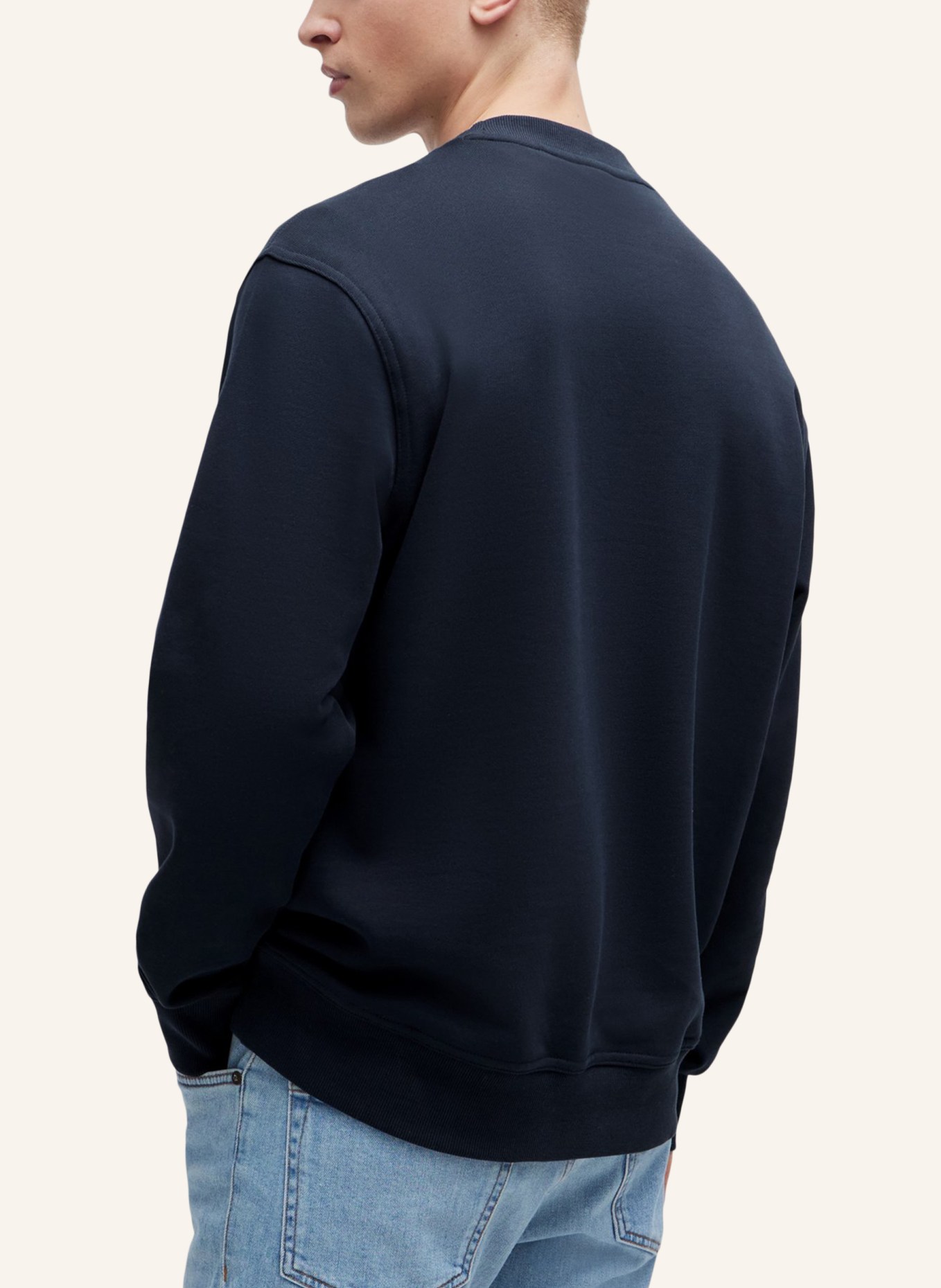 BOSS Sweatshirt WESMALLCREW Relaxed Fit, Farbe: DUNKELBLAU (Bild 2)