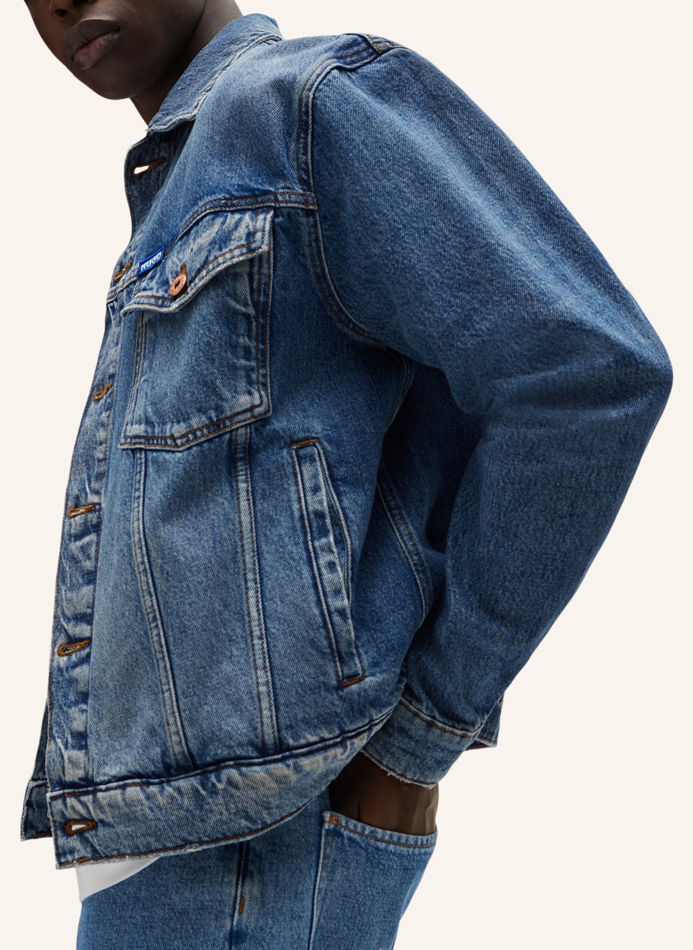 HUGO Casual Jacke DEX Regular Fit, Farbe: DUNKELBLAU (Bild 4)