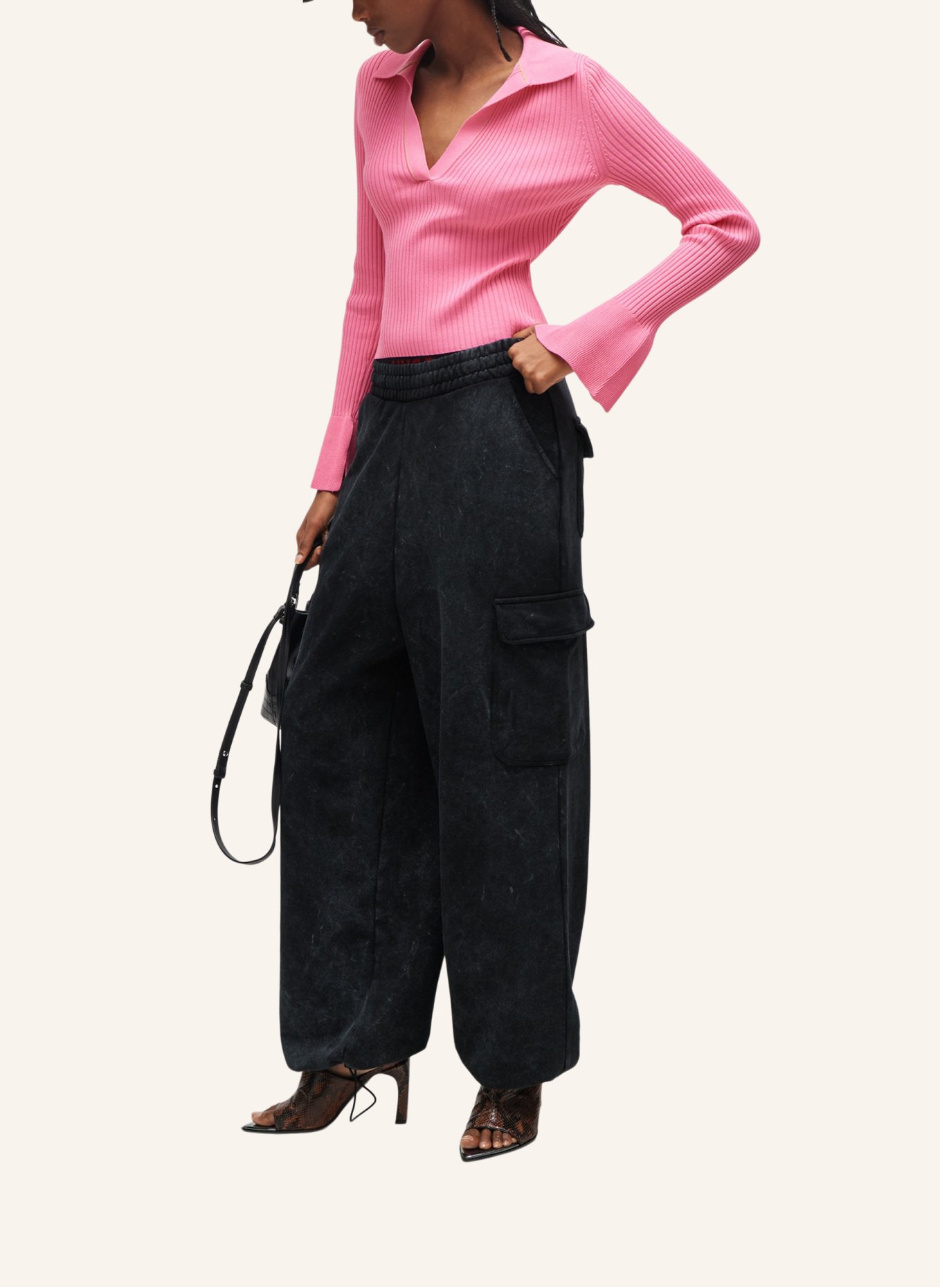 HUGO Pullover SHARRENO Slim Fit, Farbe: ROSA (Bild 5)
