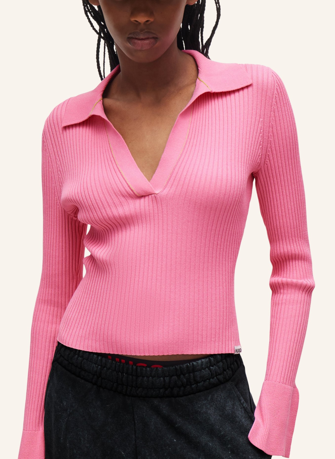 HUGO Pullover SHARRENO Slim Fit, Farbe: ROSA (Bild 3)